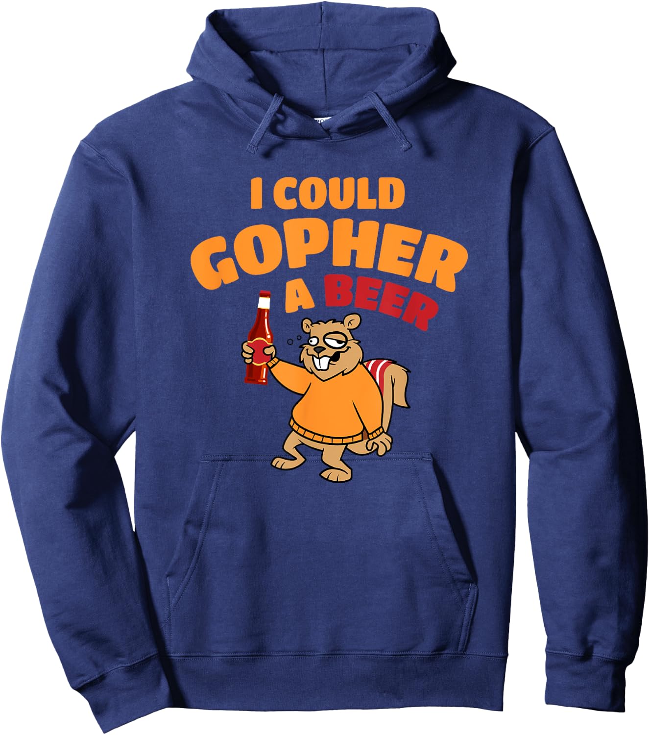 I Could Gopher A Beer Funny Hoodie - Hoodie | Navy