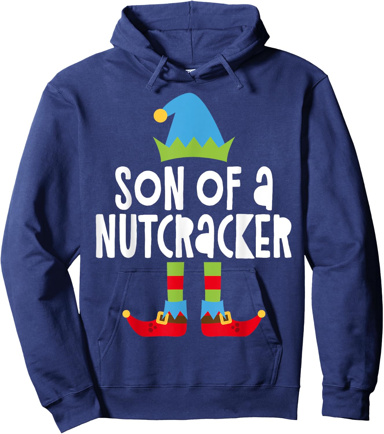 Son Of A Nutcracker Christmas Elf Shirt Hoodie - Hoodie | Navy