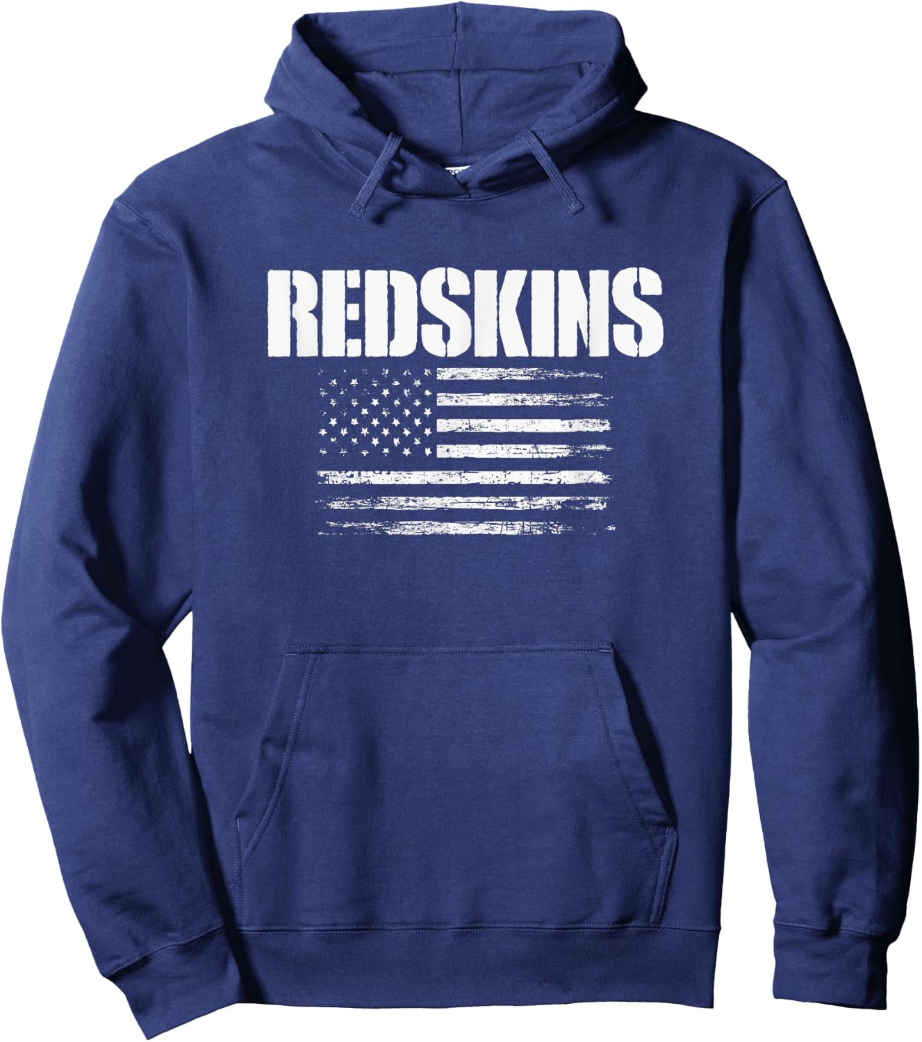 Kingston Redskins USA Flag Pride Hoodie - Hoodie | Navy