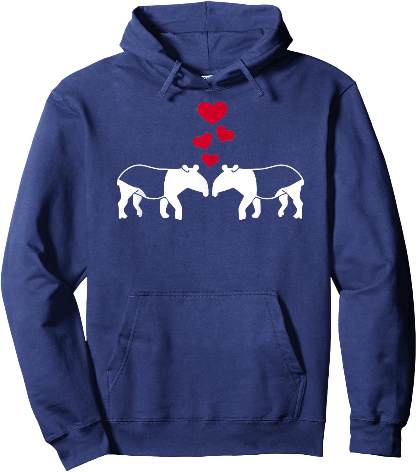 Tapir in love Hoodie - Hoodie | Navy