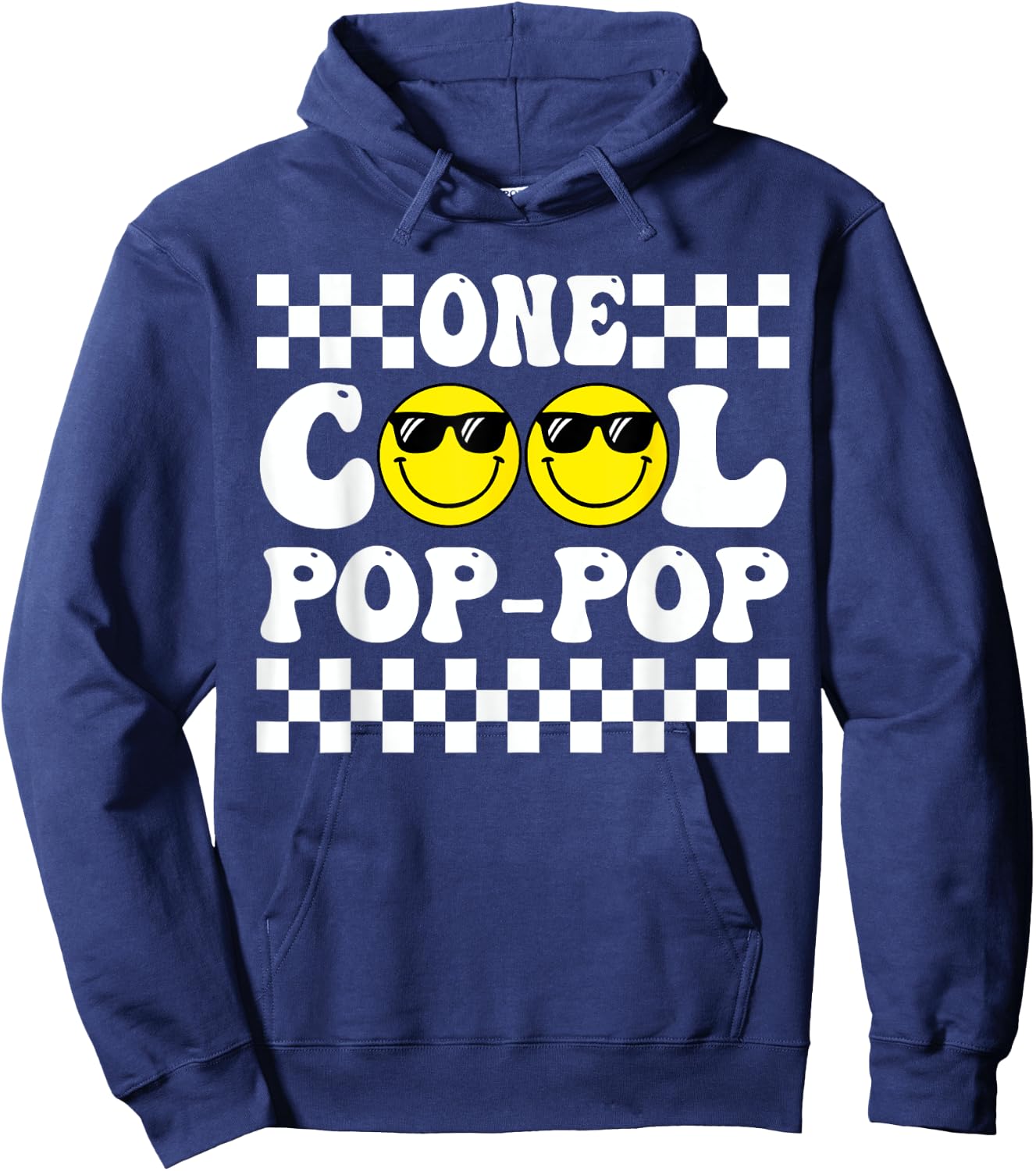 One Happy Dude 1st Birthday One Cool Pop Pop Family Matching Hoodie - Hoodie | Navy