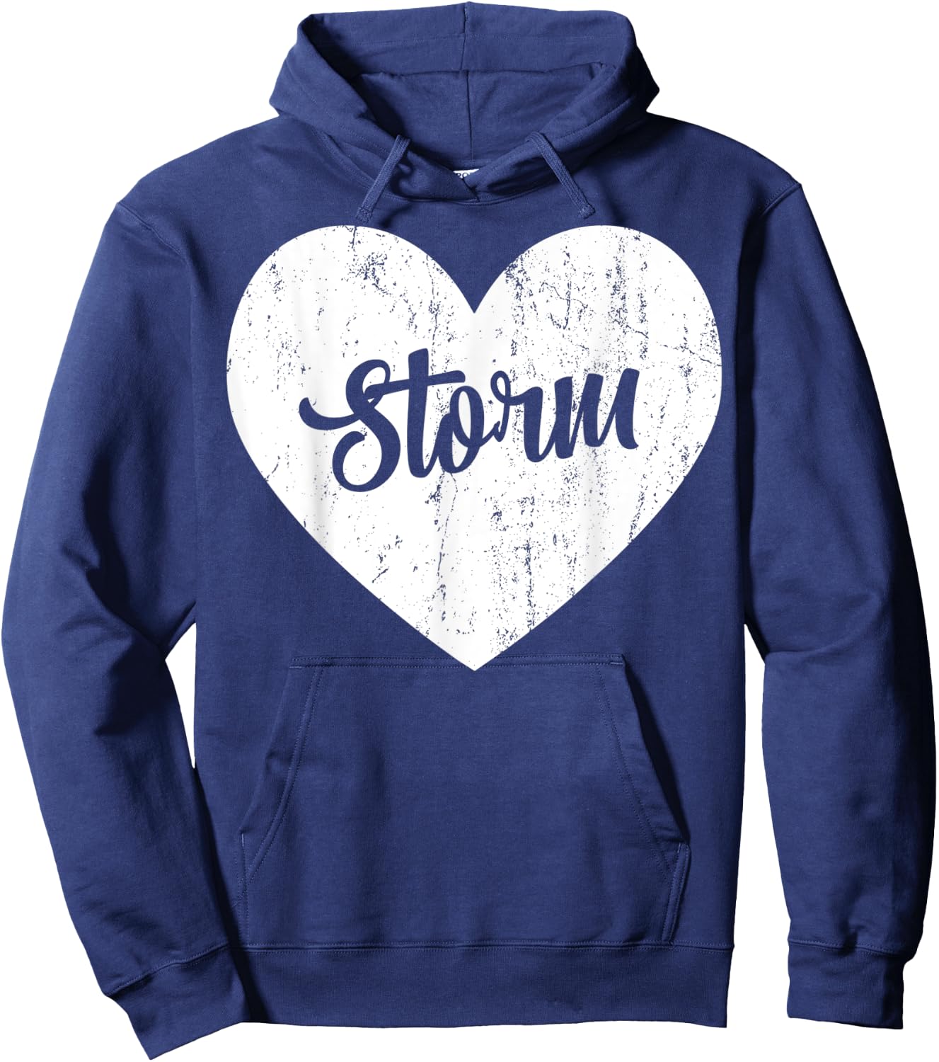 Storm School Sports Fan Team Spirit Mascot Heart Gift Hoodie - Hoodie | Navy