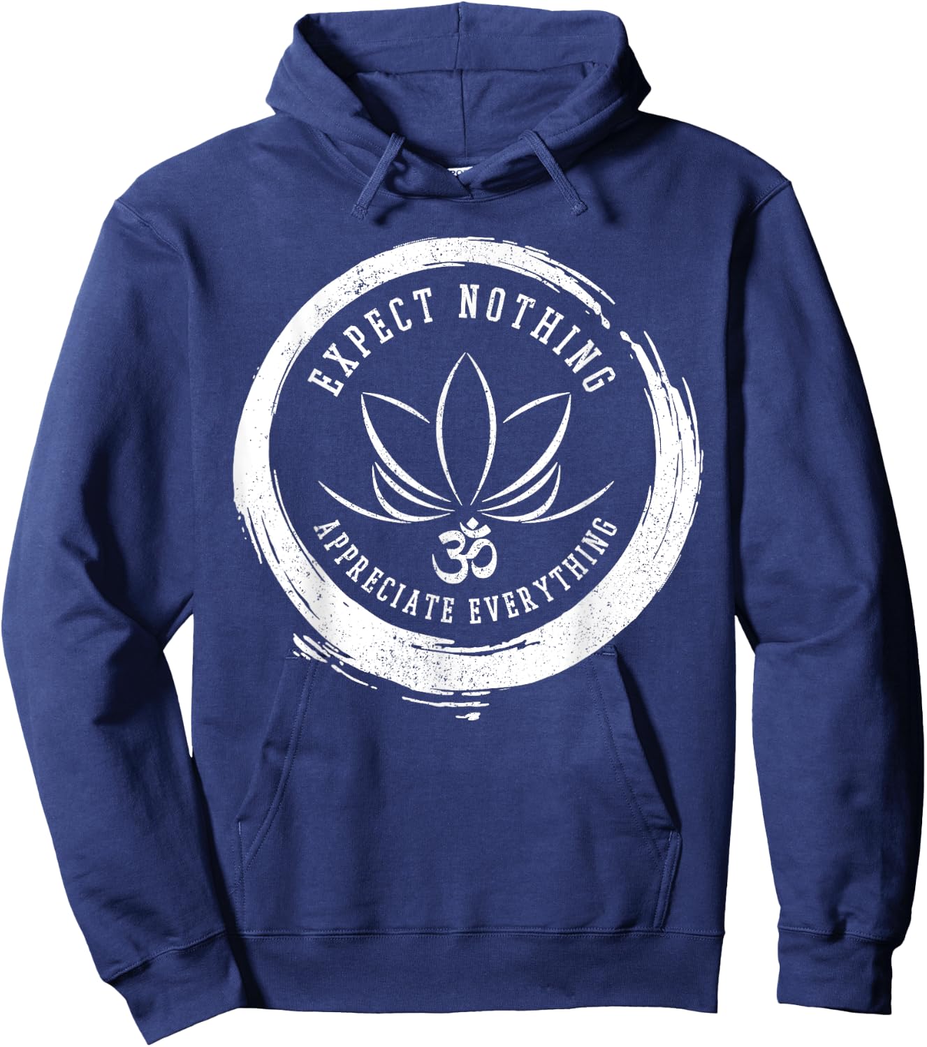 Buddhism Saying Lotus Flower Om Symbol Yoga Gift Hoodie - Hoodie | Navy