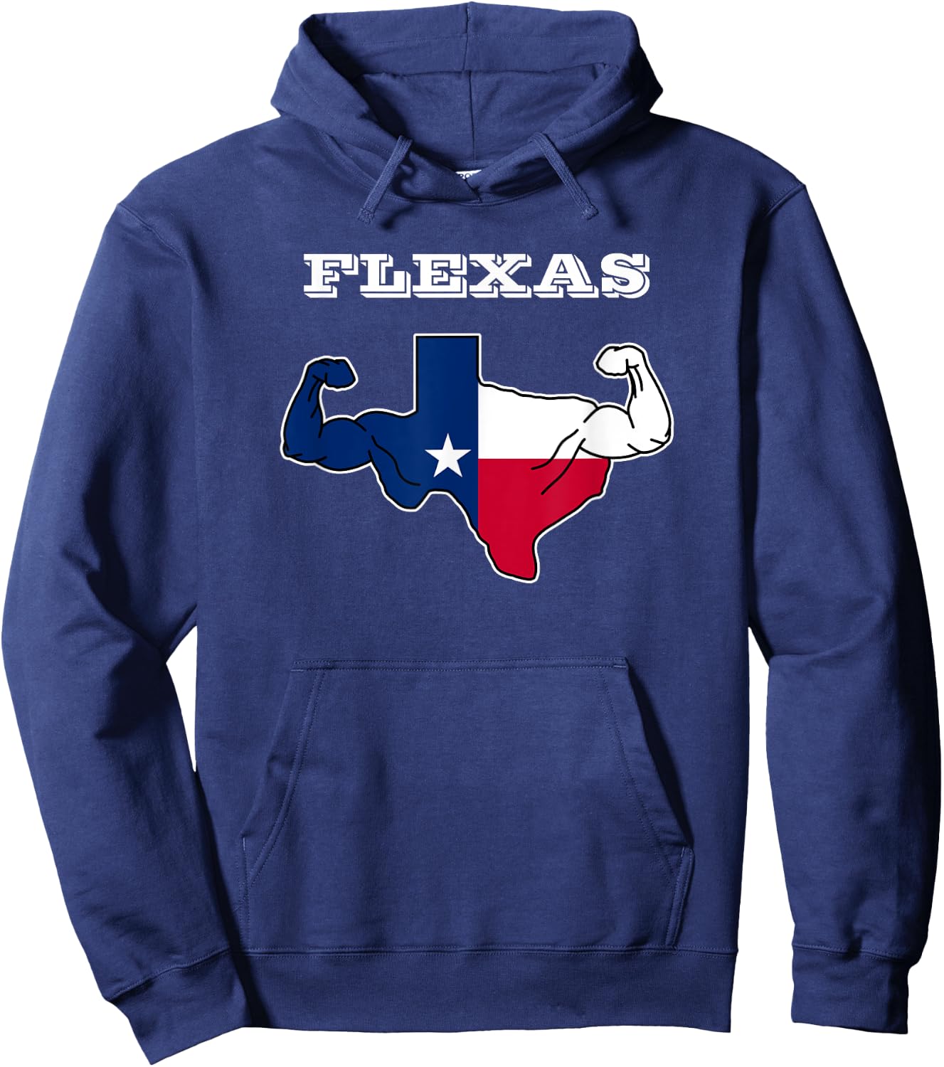 Texas Flag Flexas Gym Workout Weightlifting Shirt Hoodie - Hoodie | Navy