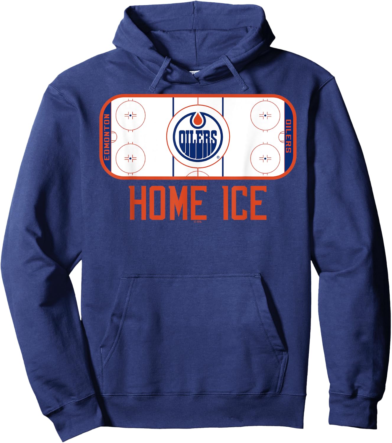 Edmonton Oilers Home Ice Officially Licensed Black Hoodie - Hoodie | Navy