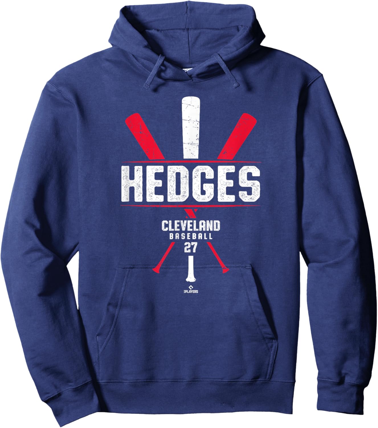 Vintage Baseball Bat Gameday Austin Hedges Cleveland Hoodie - Hoodie | Navy