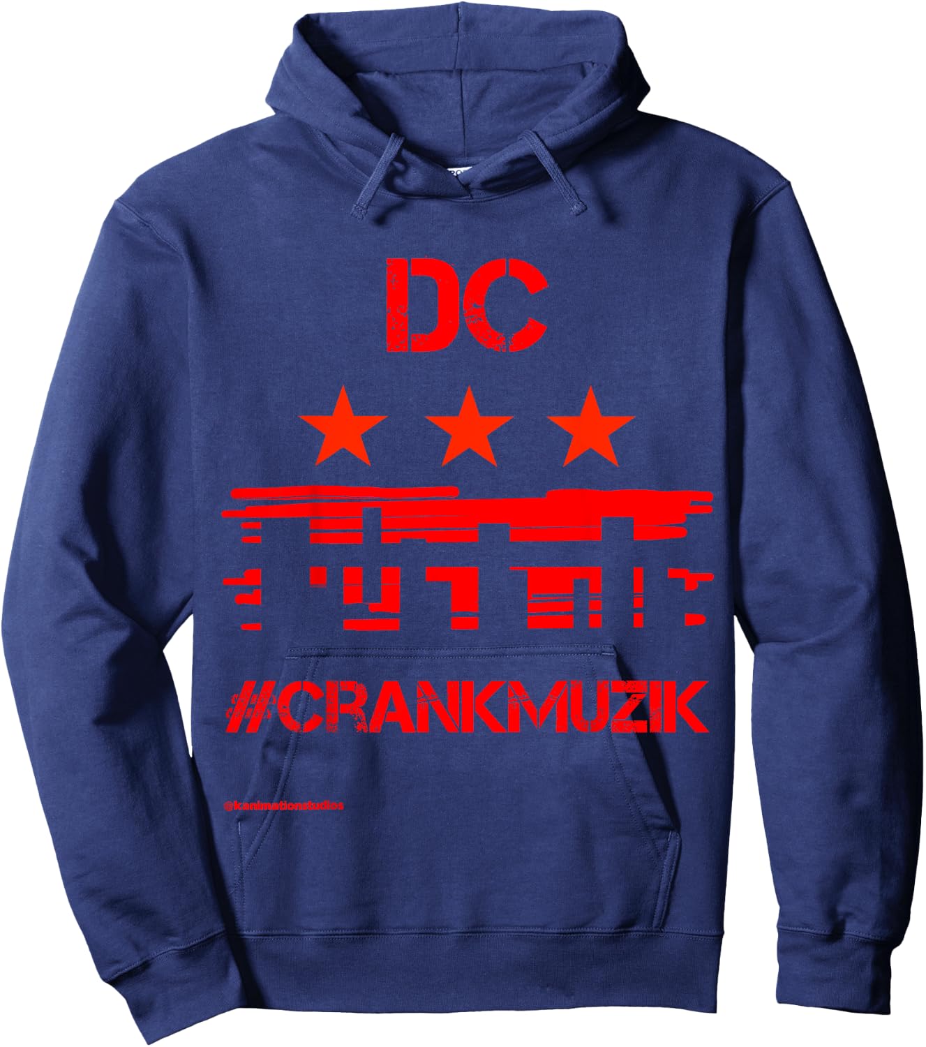 Washington DC Crank Music Go Go Men Women Hoodie - Hoodie | Navy