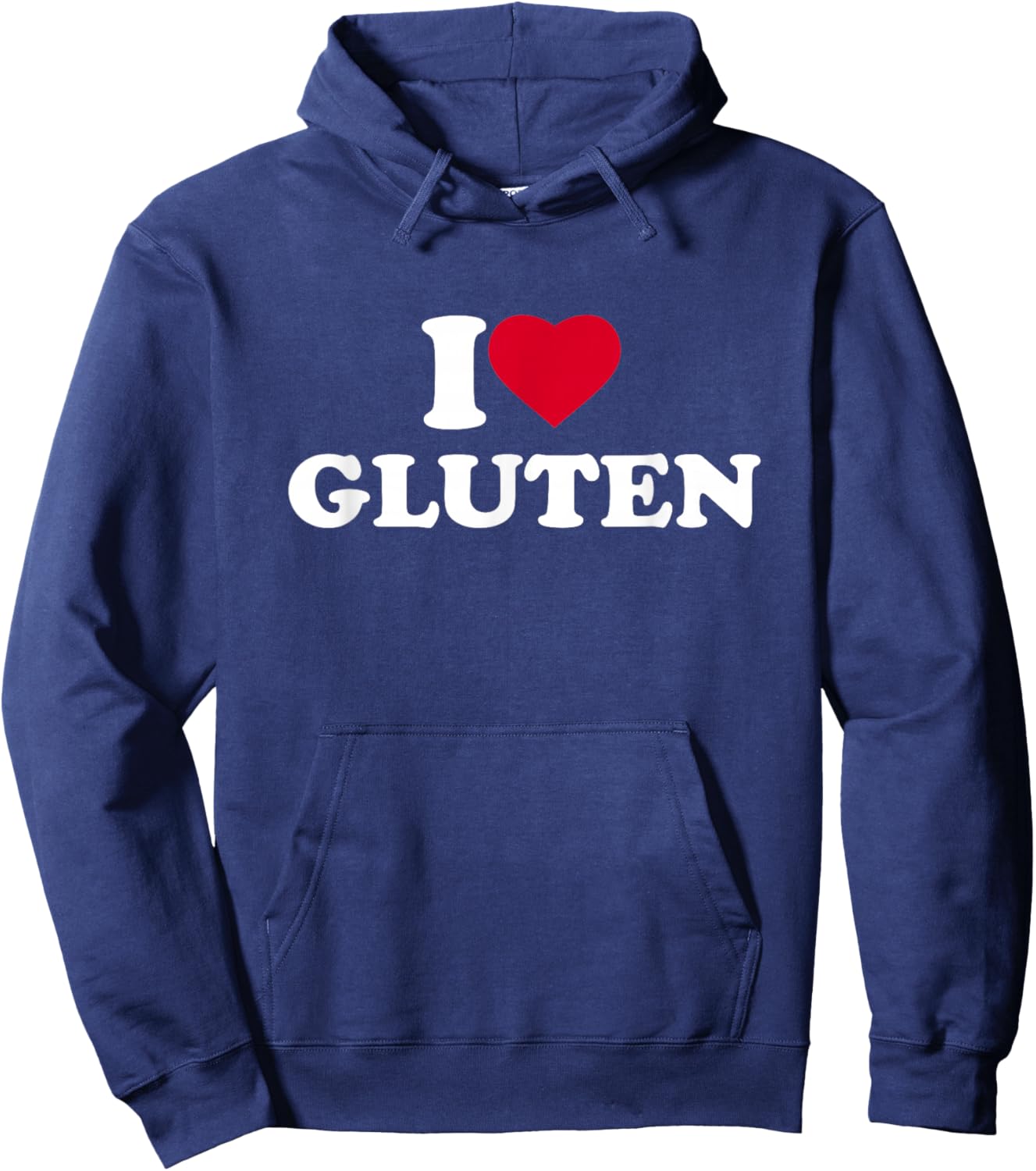 I Love Gluten I Heart Gluten Lover Hoodie - Hoodie | Navy