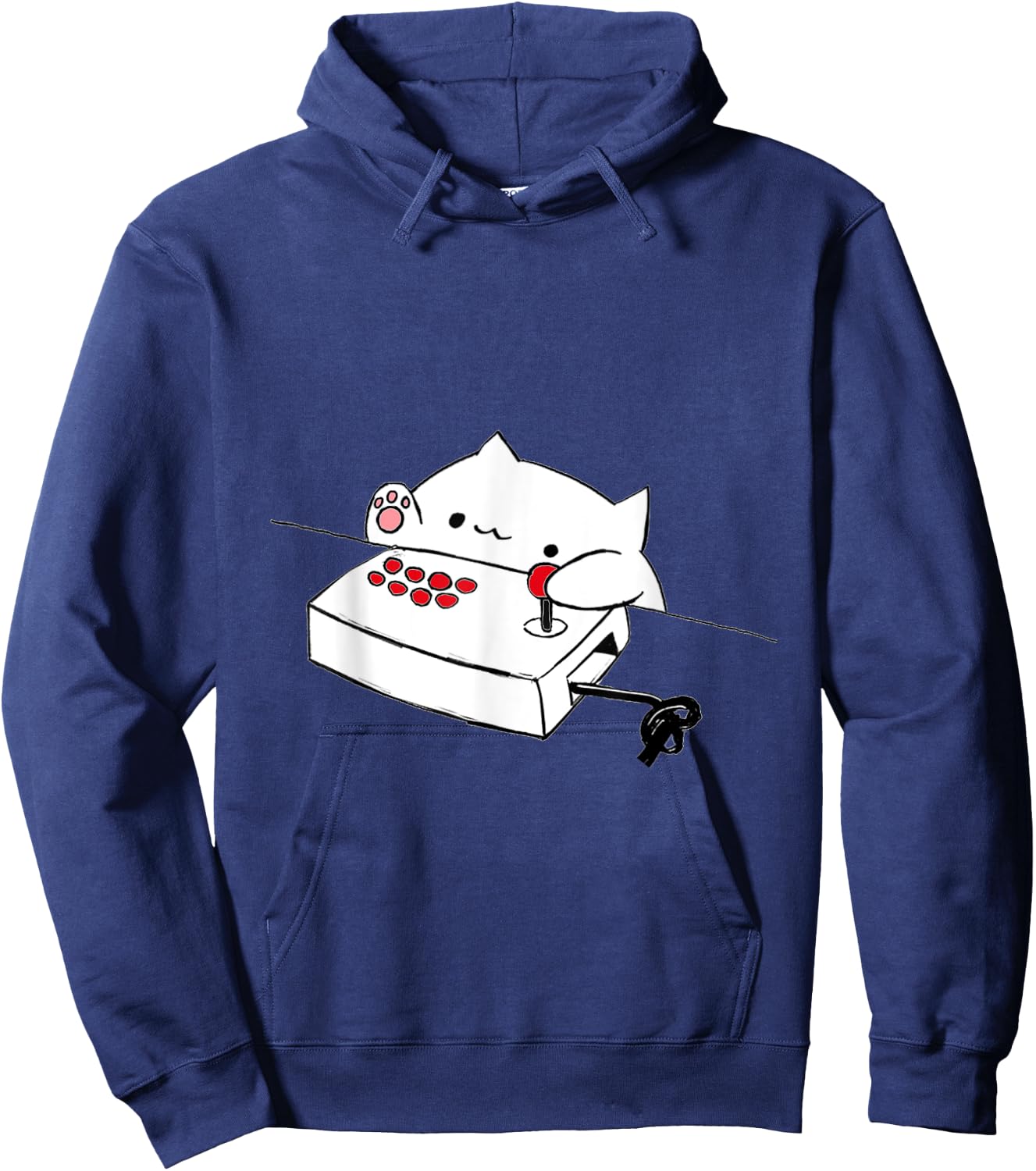 Funny Bongo Cat Funny Cute Gamer Meme Cat Men Women Kids Hoodie - Hoodie | Navy
