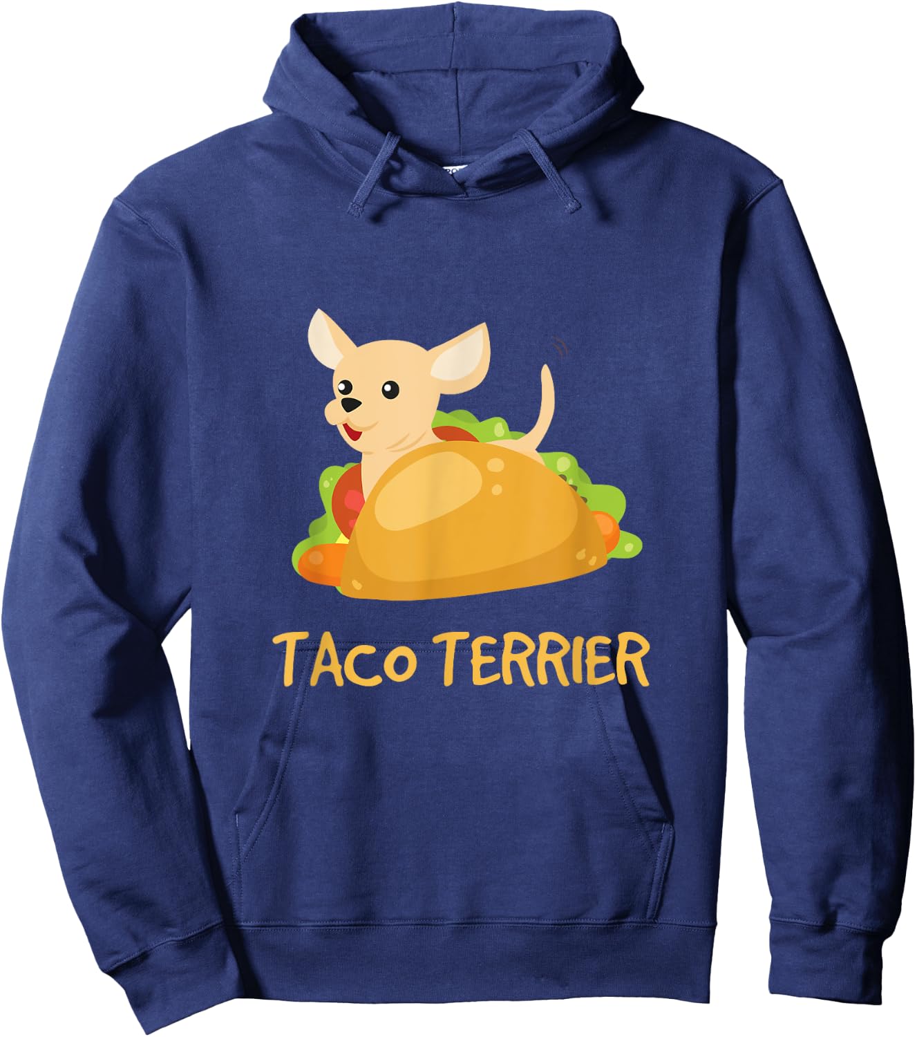 Taco Terrier - Funny Taco Dog Pun Women Kids Hoodie - Hoodie | Navy