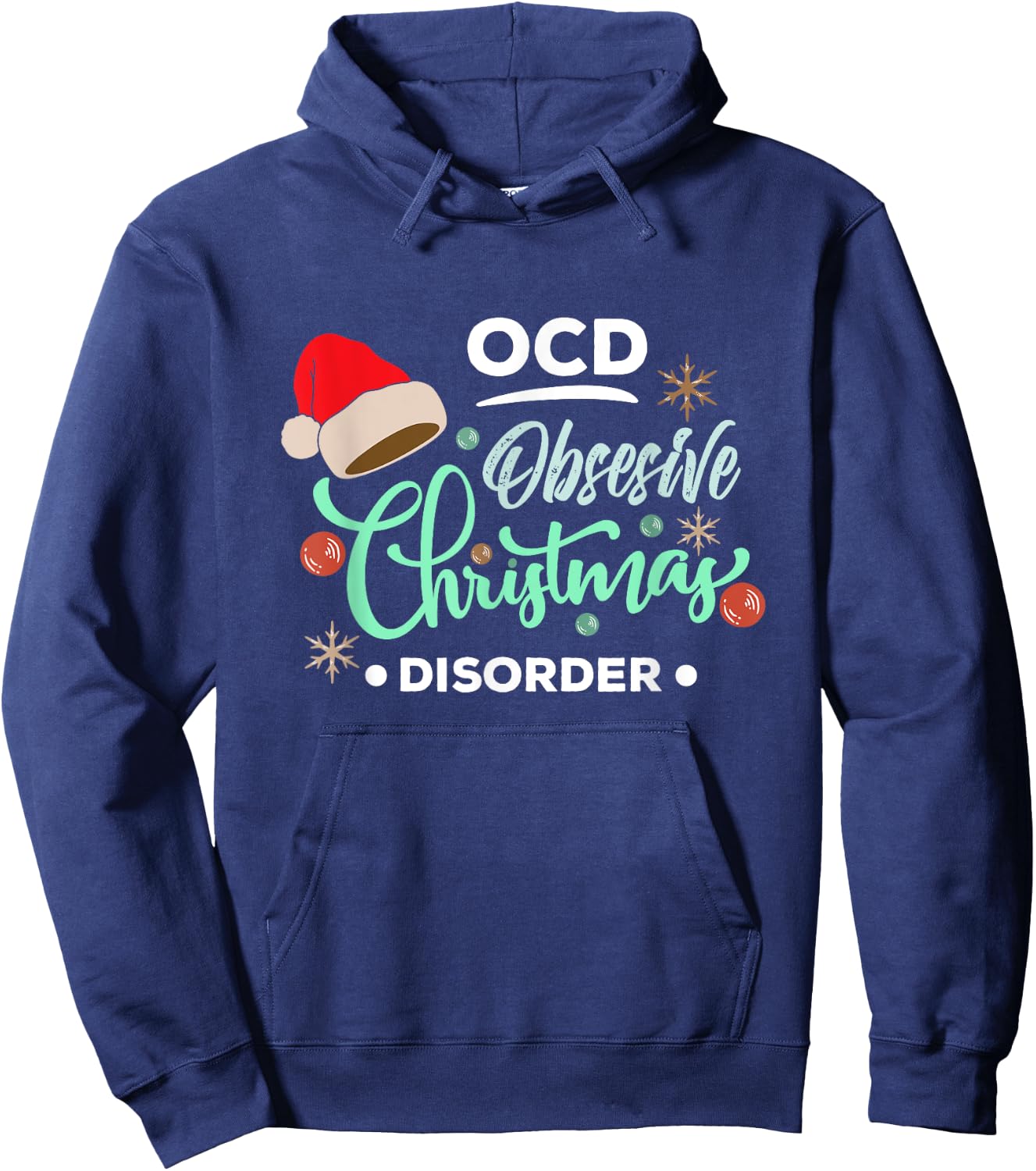 my Cool Christmas - OCD Obsessive Christmas Disorder Hoodie - Hoodie | Navy