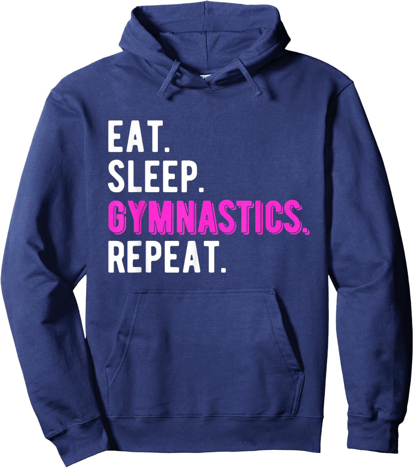 Eat Sleep Gymnastics Repeat Gymnast Coach Teacher Cool Women Girls Kids Hoodie - Hoodie | Navy