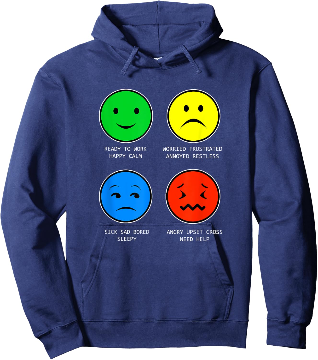 Self Regulation Mood Zone Occupational Therapist Hoodie - Hoodie | Navy