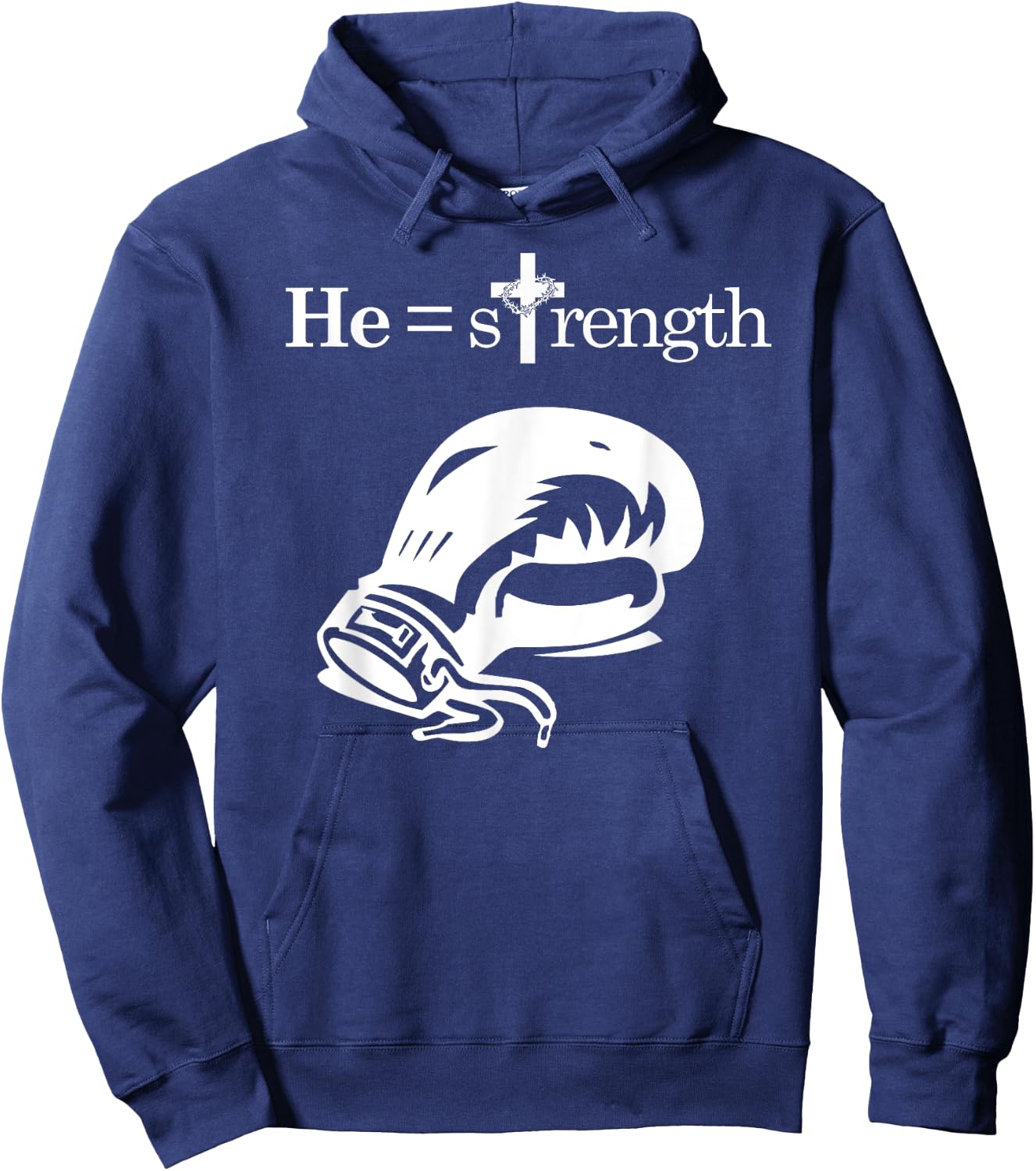 Christian Sports Inspirational Quote Jesus Boxing Hoodie - Hoodie | Navy