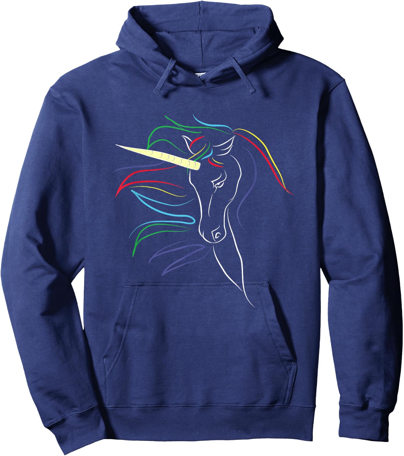 Colourful Fantasy Myth Adult Unicorn Hoodie - Hoodie | Navy