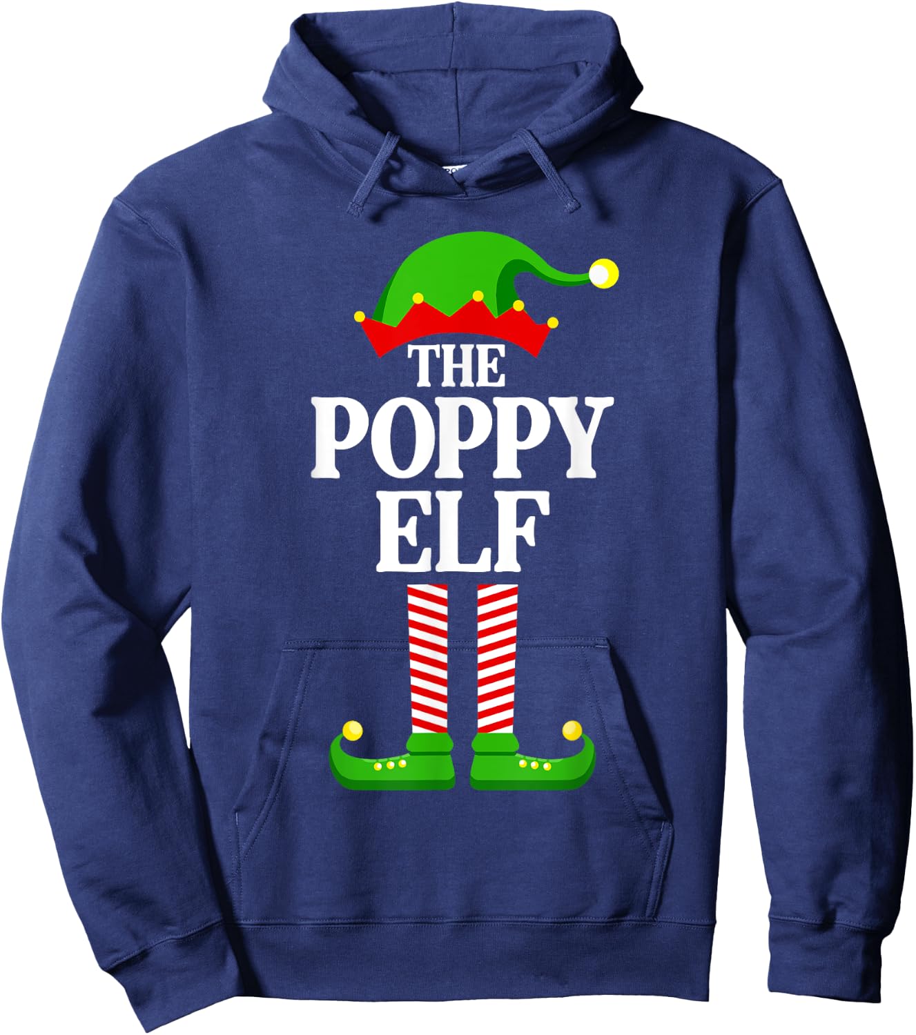 Poppy Elf Family Matching Group Funny Christmas Hoodie - Hoodie | Navy