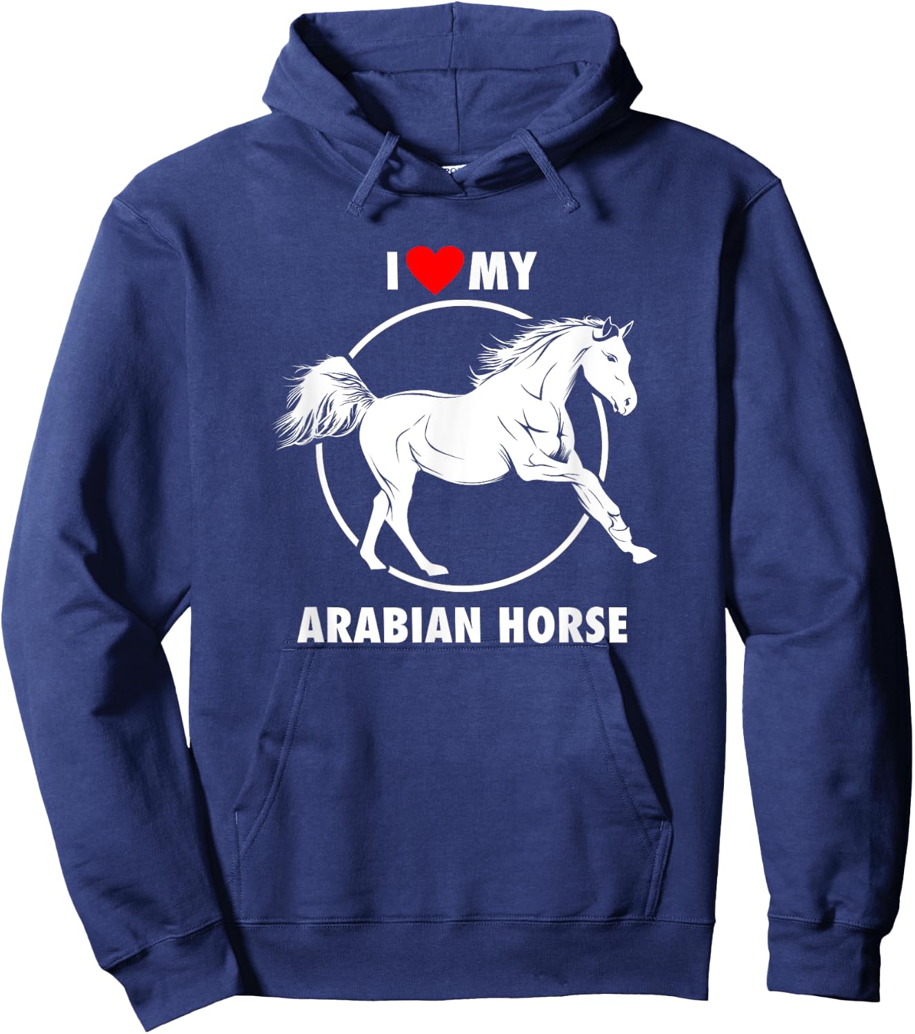 I Love My Arabian Horse Arabic Equestrian Hoodie - Hoodie | Navy