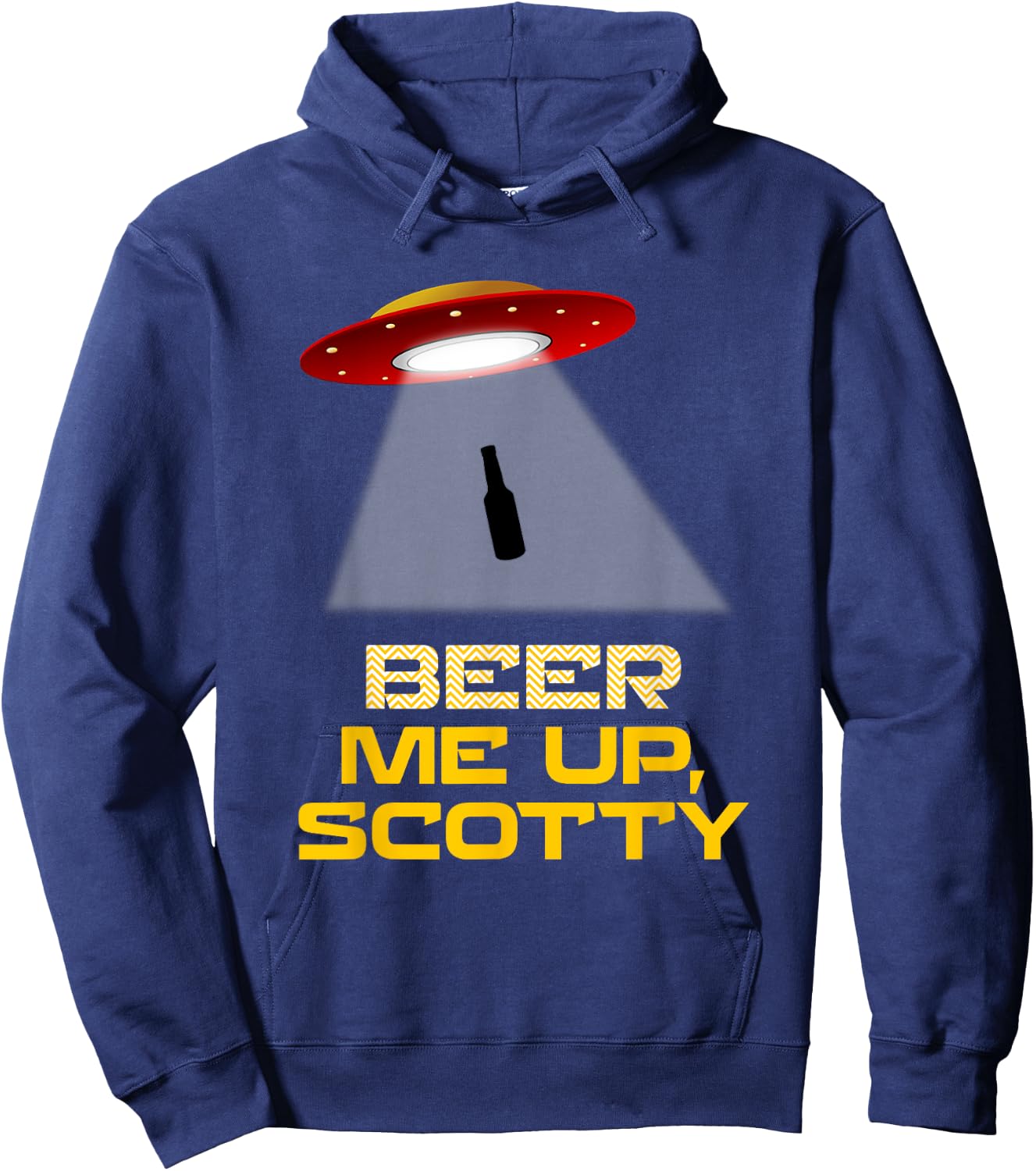 Beer Me Up, Scotty | Funny Beer Lovers Halloween Hoodie - Hoodie | Navy