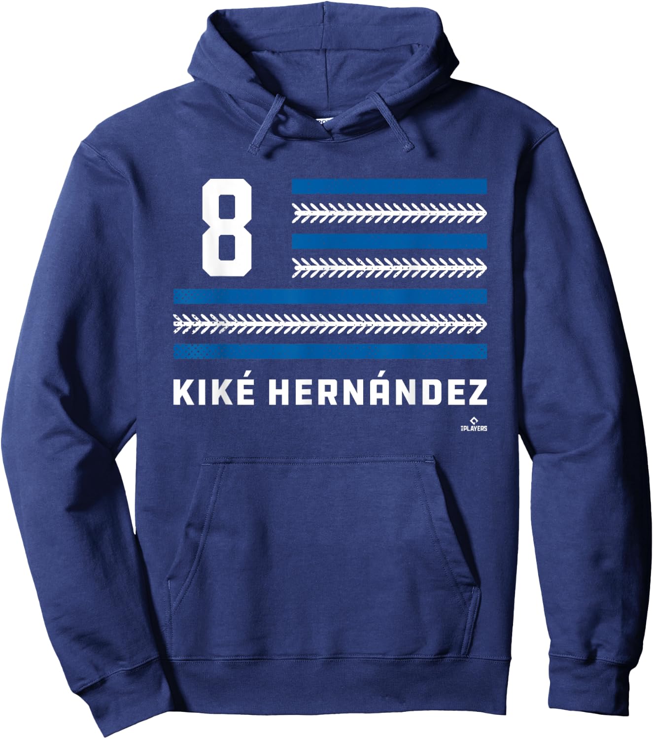Flag Stripes Kiké Hernández Los Angeles Baseball MLBPA Hoodie - Hoodie | Navy