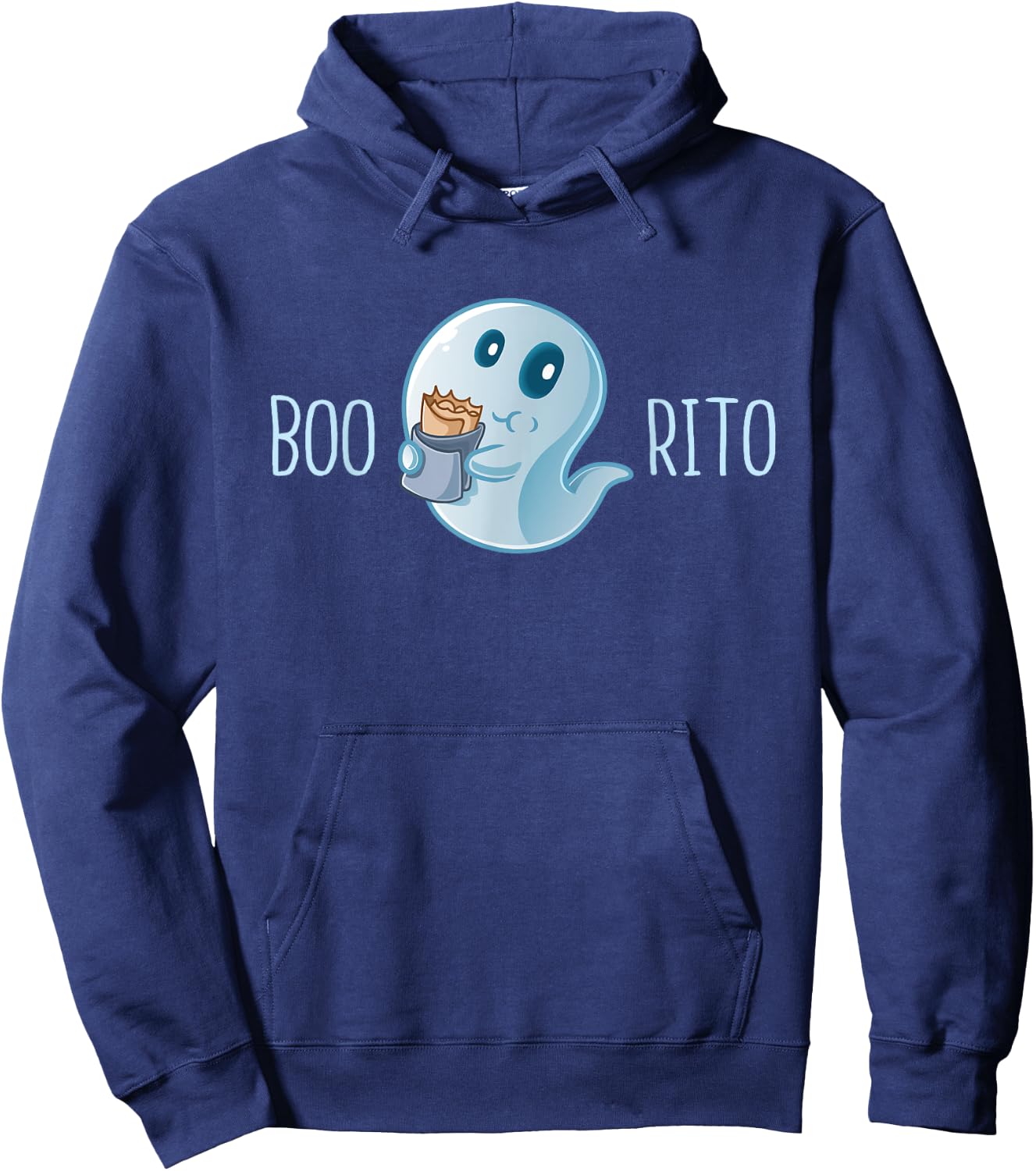 Boo-Rito Ghost Mexico Taco Burrito Ghost Halloween Costume Hoodie - Hoodie | Navy
