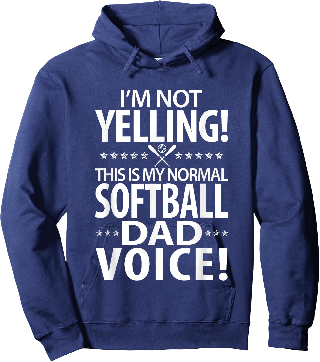 Softball Dad - Funny Daddy Birthday or Father's Day Gift Hoodie - Hoodie | Navy