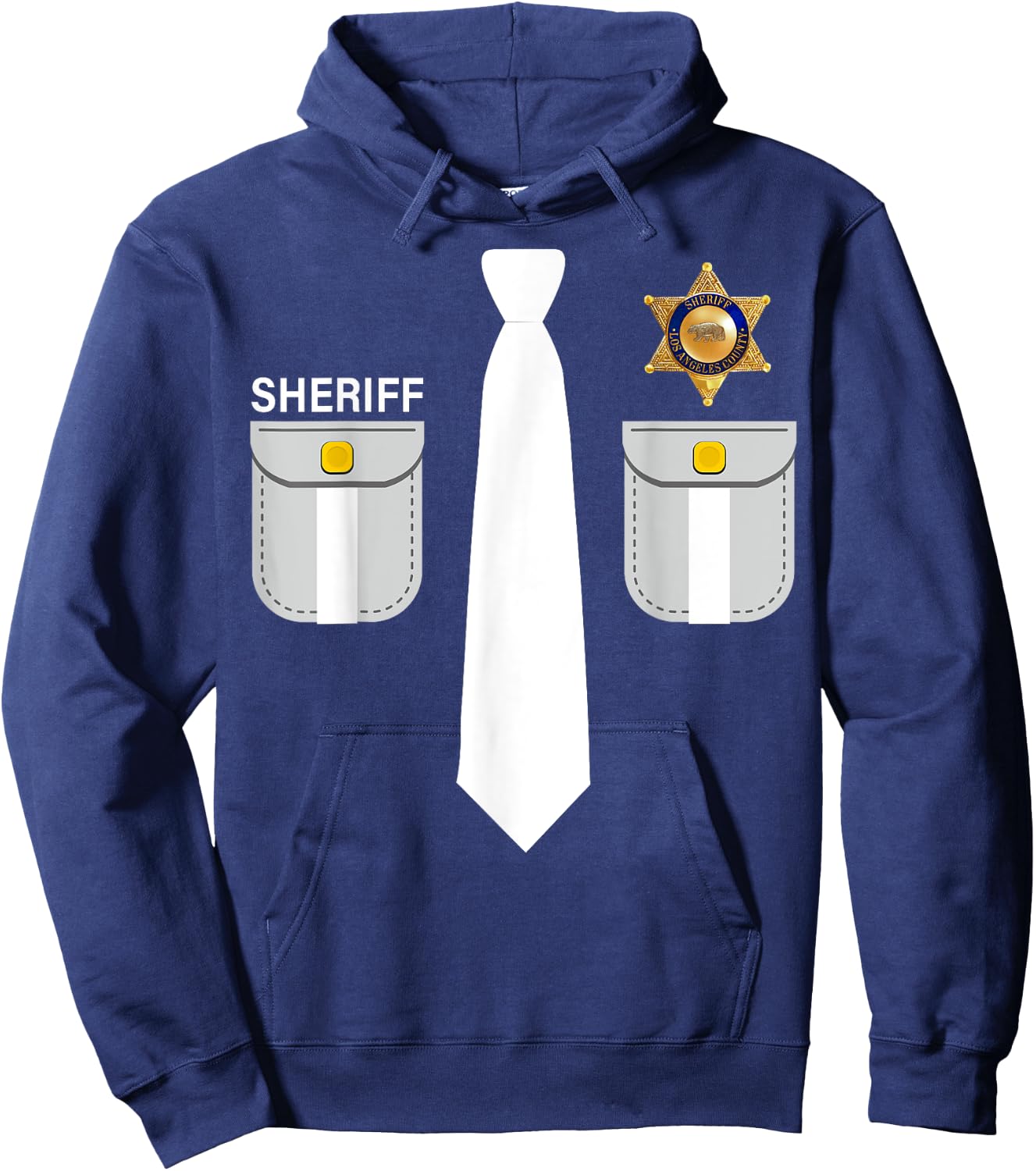 Sheriff Uniform Prison Guard Correctional Officer Costume Hoodie - Hoodie | Navy