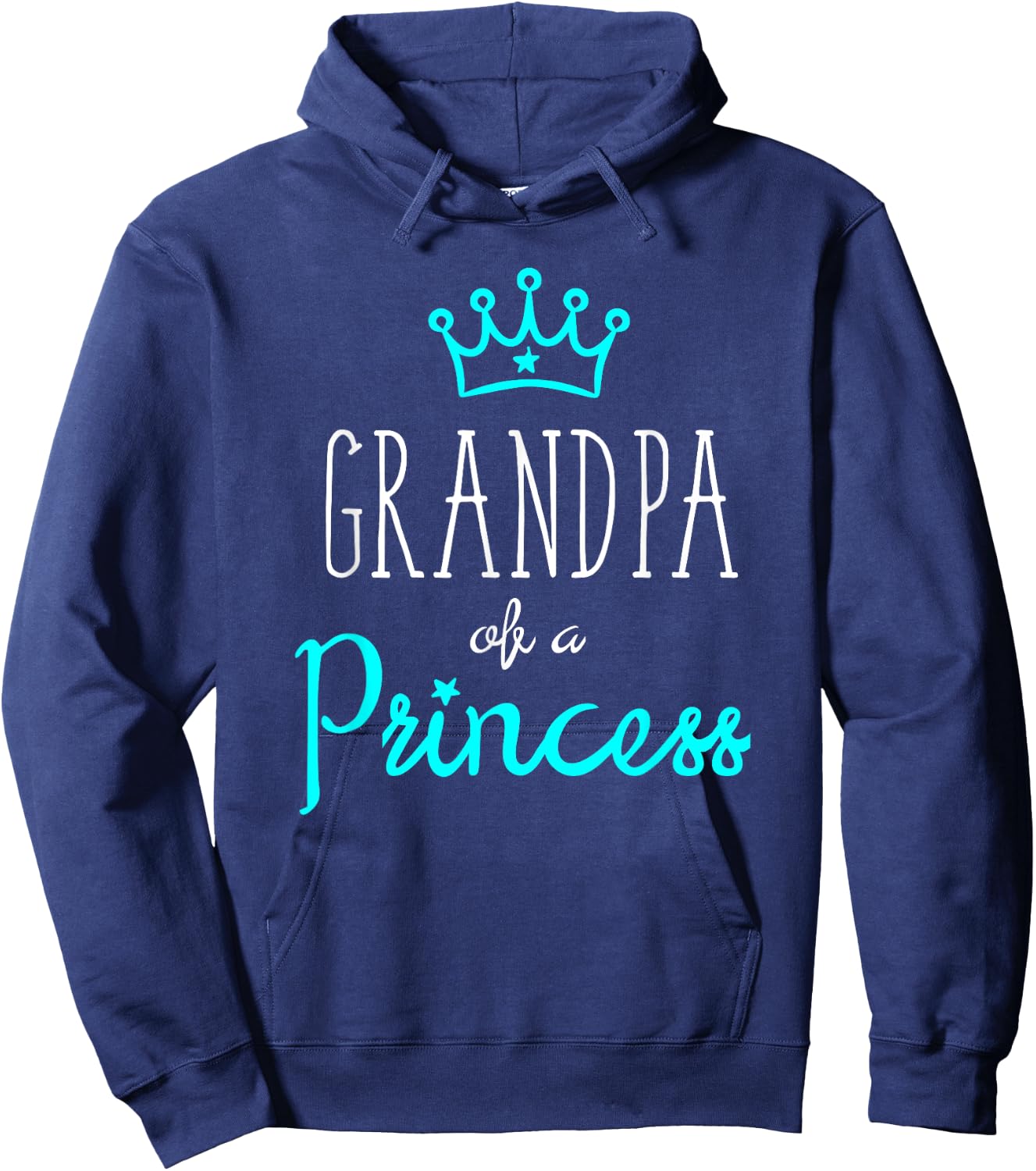Grandpa Granddaughter Shirts Matching Set King and Princess Hoodie - Hoodie | Navy