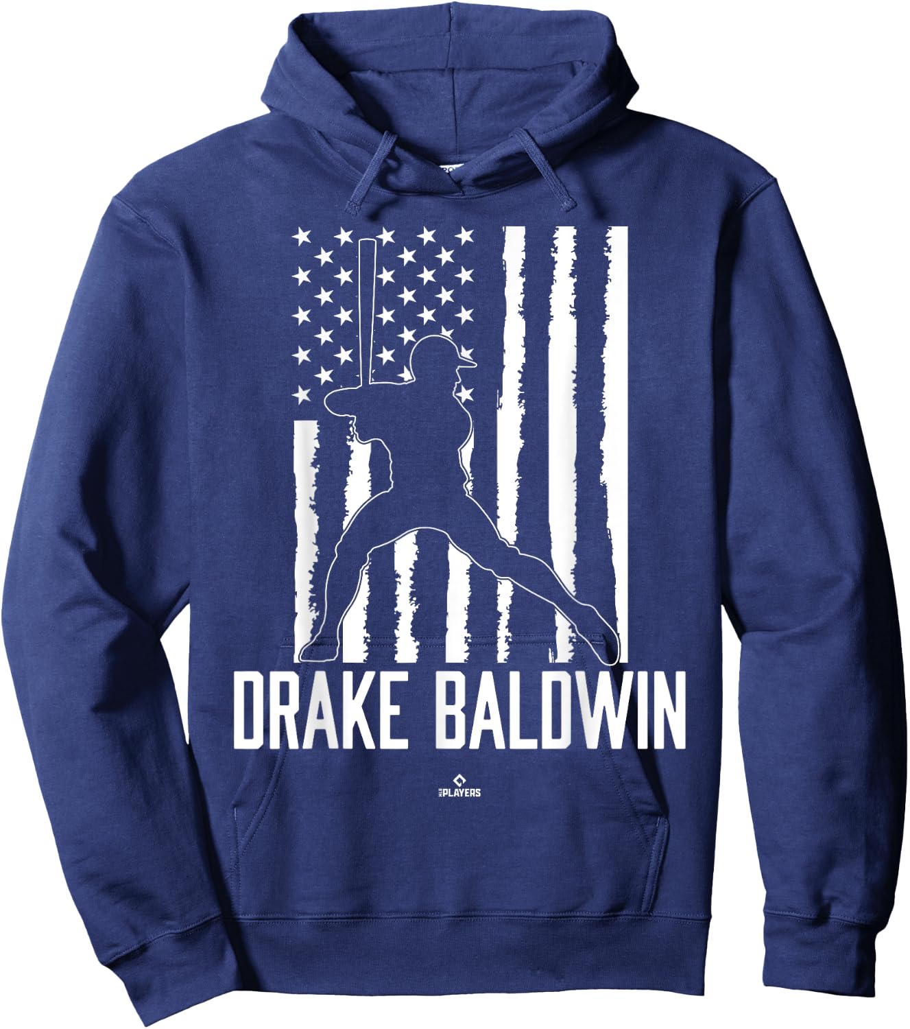 Distressed Flag Swing Drake Baldwin Prospect Baseball Fan Hoodie - Hoodie | Navy