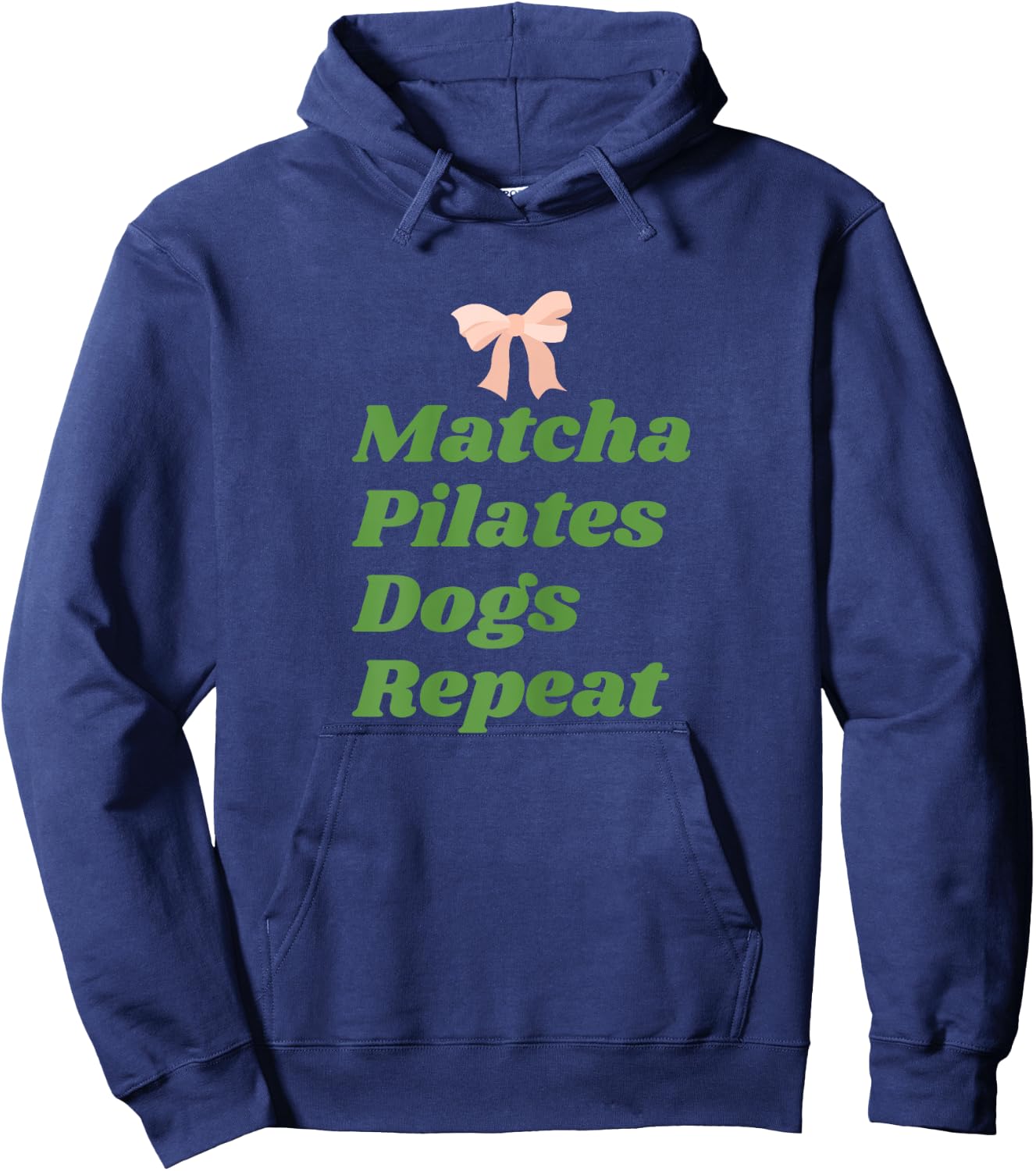 Matcha Pilates Dogs Repeat Dog Lovers fitness lovers Hoodie - Hoodie | Navy