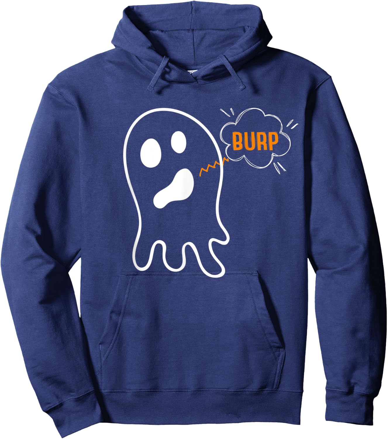 Burping Ghost Belch Burp Funny Halloween Hoodie - Hoodie | Navy