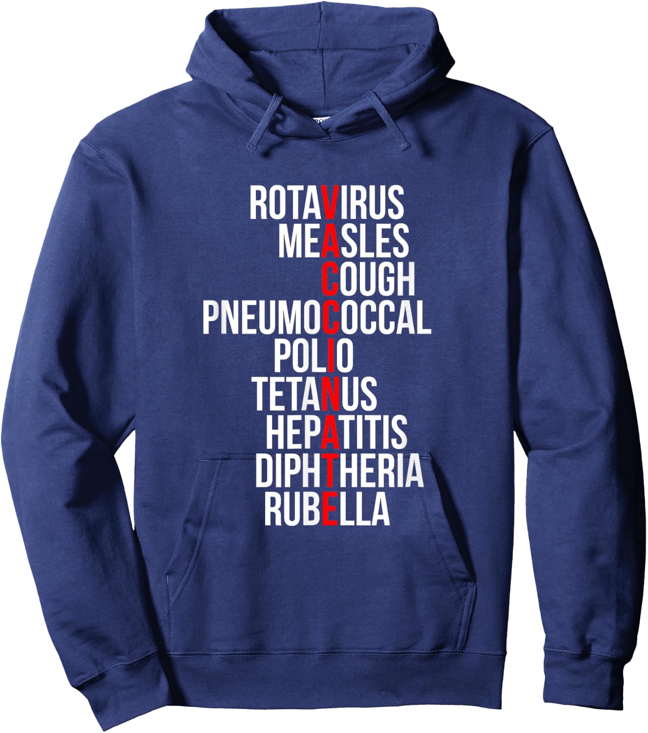 Pro Vaccines Preventable Diseases Immunization Awareness Hoodie - Hoodie | Navy