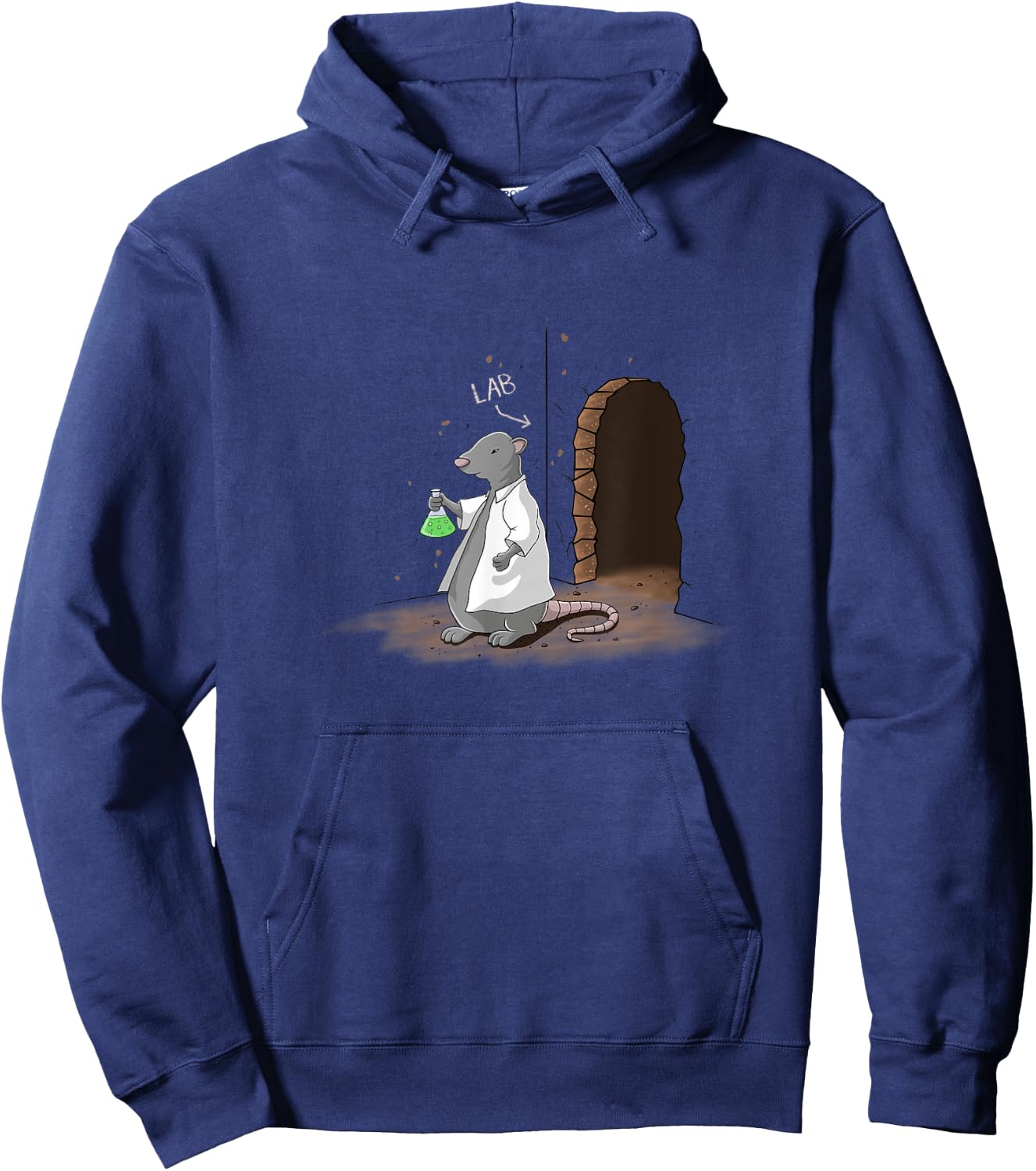Lab Rat Science Novelty Graphic Hoodie - Hoodie | Navy