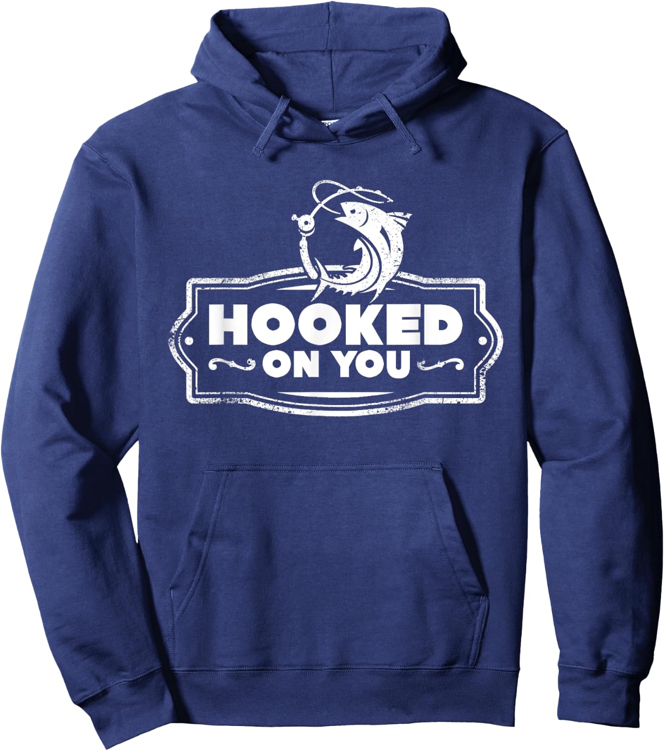 Hooked On you Fishing Gift , Woman & Kids Hoodie - Hoodie | Navy