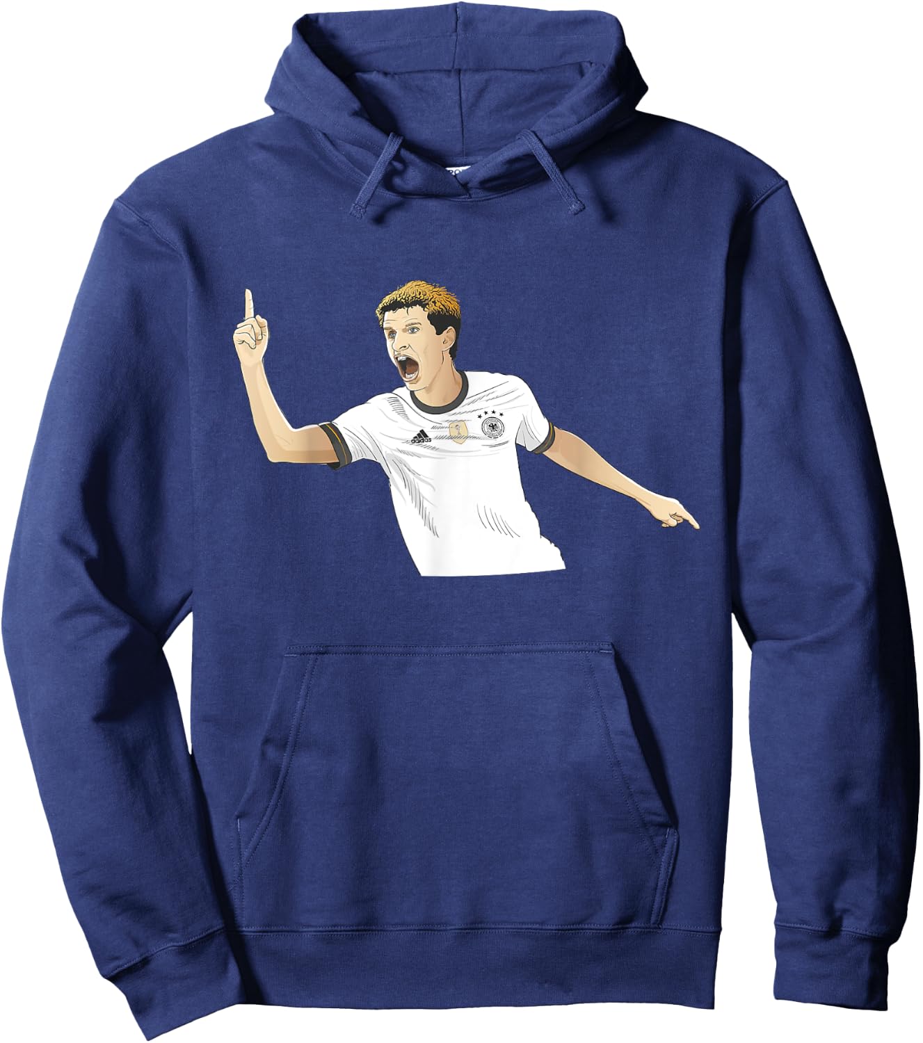 Germany foot jersey shirt 2018 Mueller soccer men women Hoodie - Hoodie | Navy