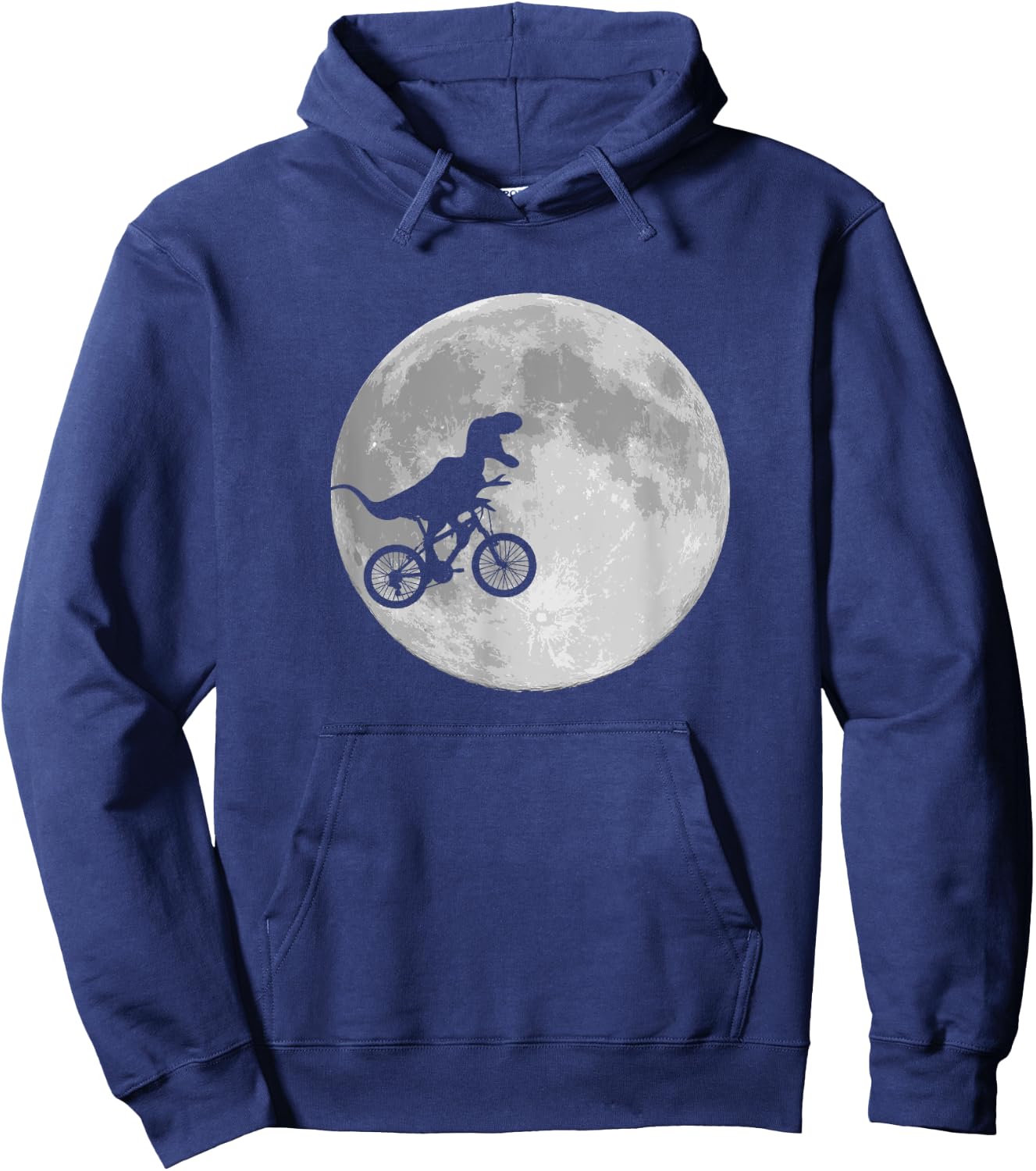 Dinosaur Bike and Moon shirt retro 80's funny Hoodie - Hoodie | Navy