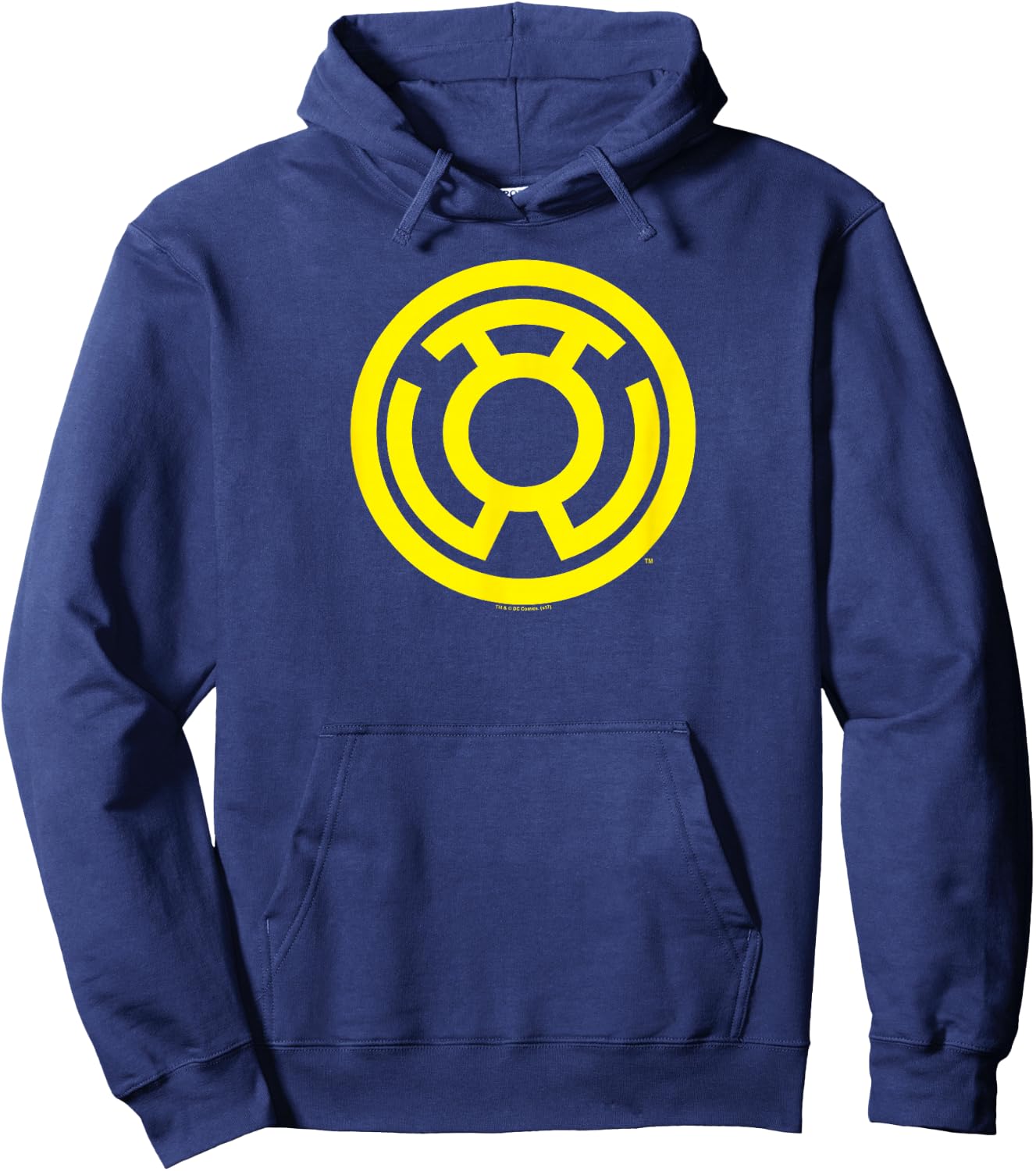 Green Lantern Yellow Emblem Hoodie - Hoodie | Navy