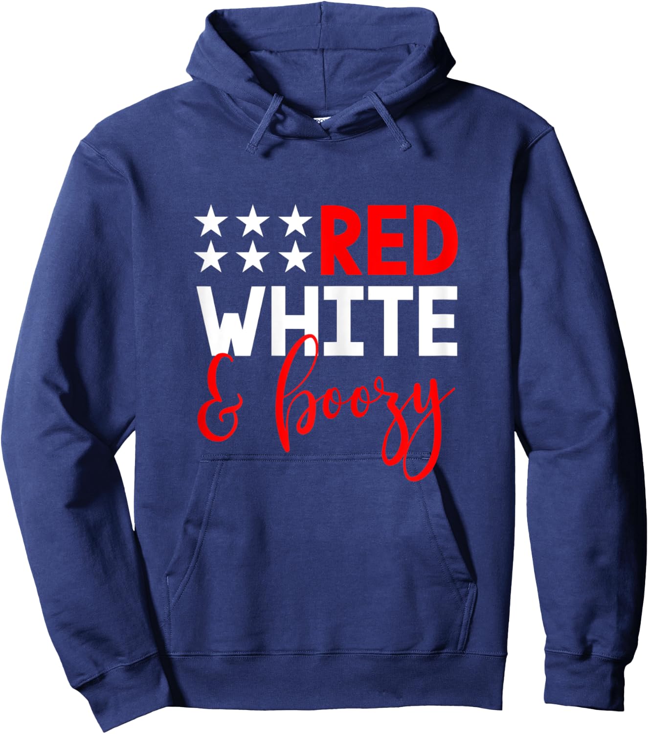 Red White & Boozy 4th of July Party Shirt Funny Drinking Hoodie - Hoodie | Navy