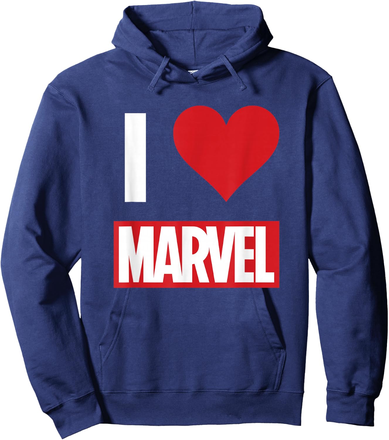 Marvel I HEART MARVEL Ultimate Fan Love Brick Logo Hoodie - Hoodie | Navy
