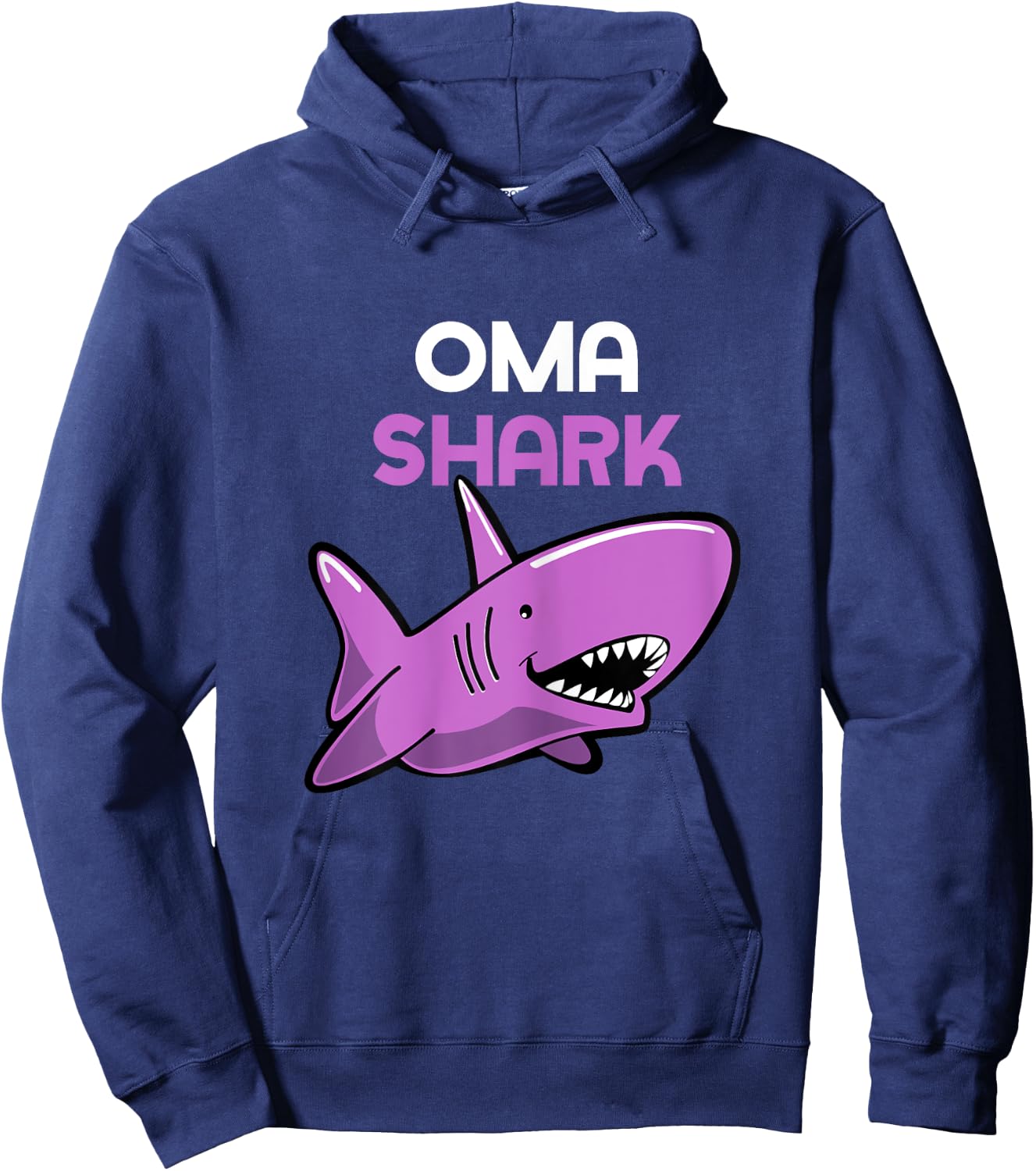 Oma Shark Funny Family Hoodie - Hoodie | Navy