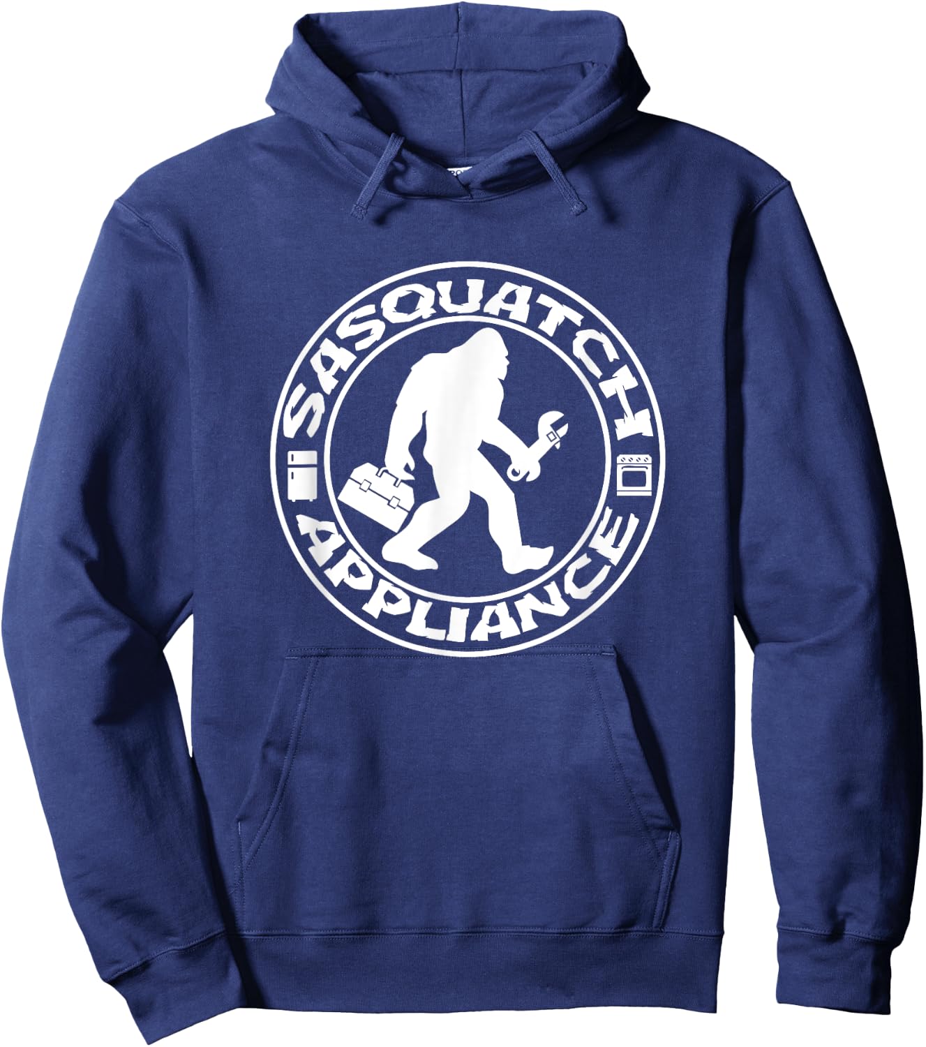 Funny Yeti Sasquatch Bigfoot Appliance Repair Shirt Hoodie - Hoodie | Navy