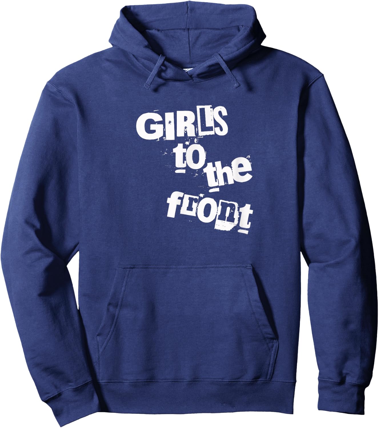 Girls To The Front Riot Grrrl Black Hoodie - Hoodie | Navy