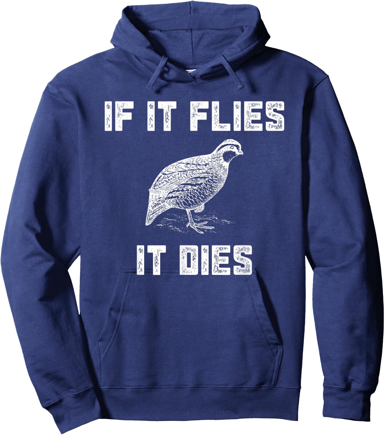 Funny Quail Hunting - Bobtail Hunter Gift Hoodie - Hoodie | Navy