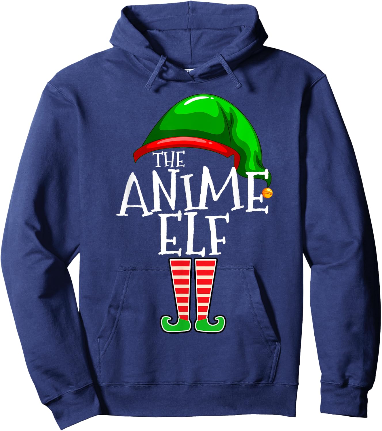 Anime Elf Group Matching Family Christmas Gift Holiday Set Hoodie - Hoodie | Navy