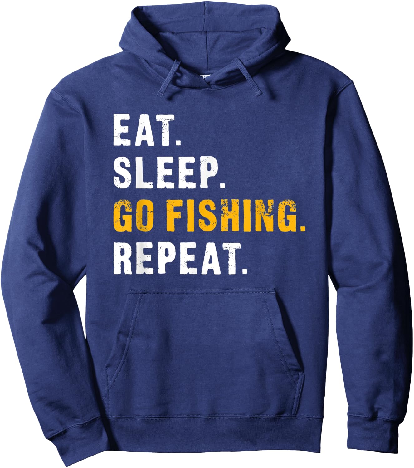 Eat Sleep Go Fishing Repeat Hoodie - Hoodie | Navy