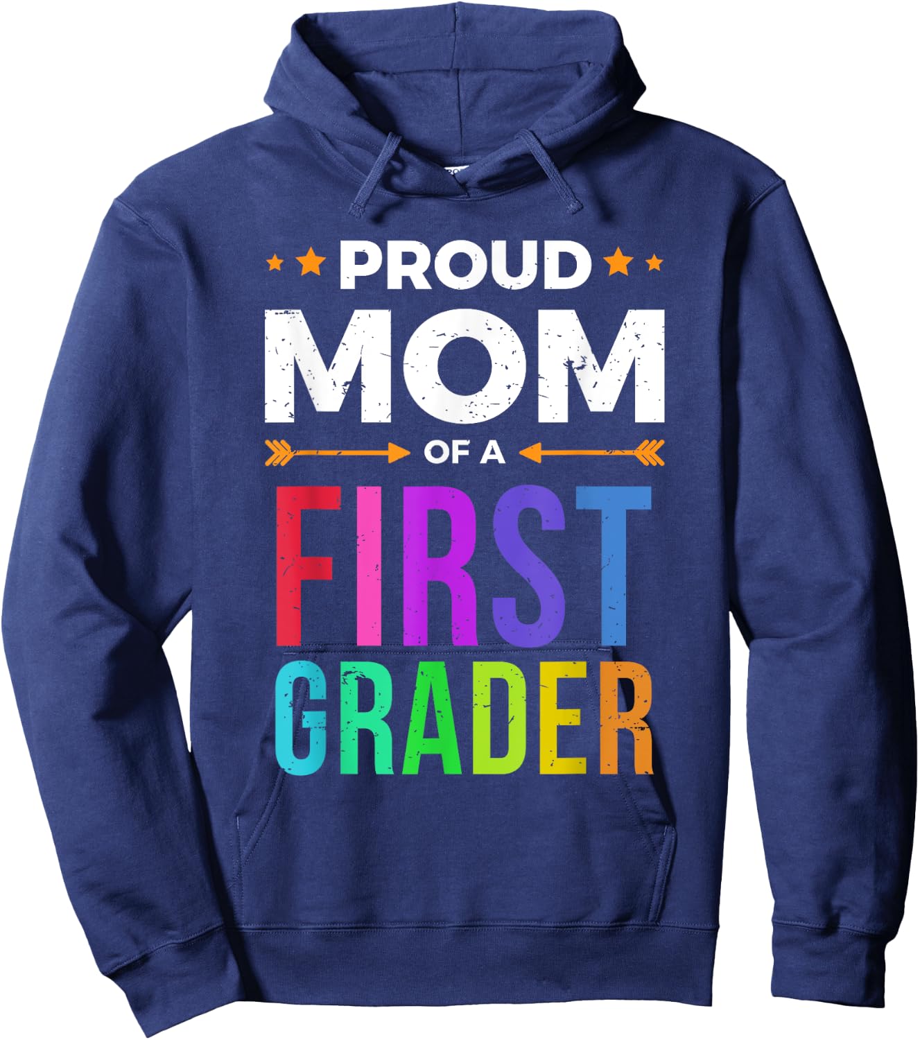 Mom Of A First Grader Shirt First Day Of School Gift Hoodie - Hoodie | Navy