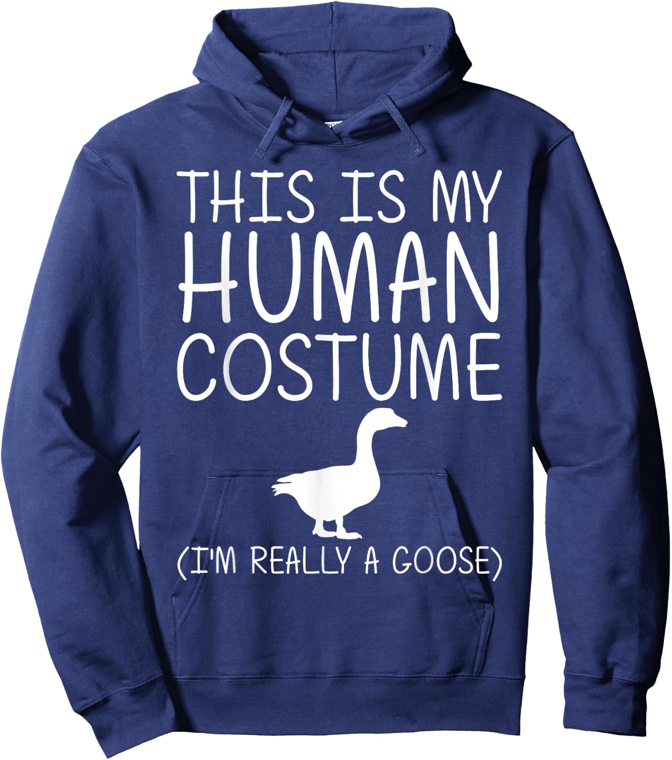 Goose Easy Halloween Human Costume Waterfowl Animal DIY Gift Hoodie - Hoodie | Navy