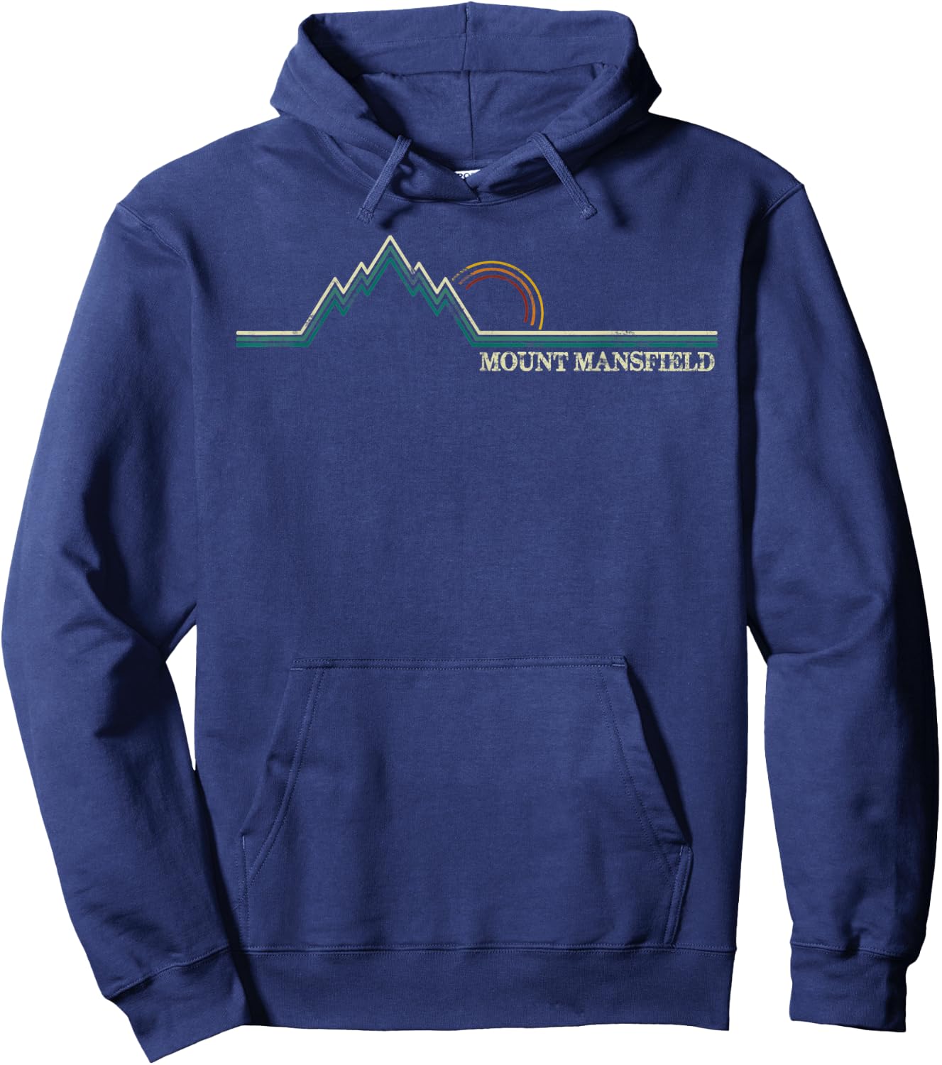 Mount Mansfield Vermont Snowboarding Skiing Resort Hoodie - Hoodie | Navy