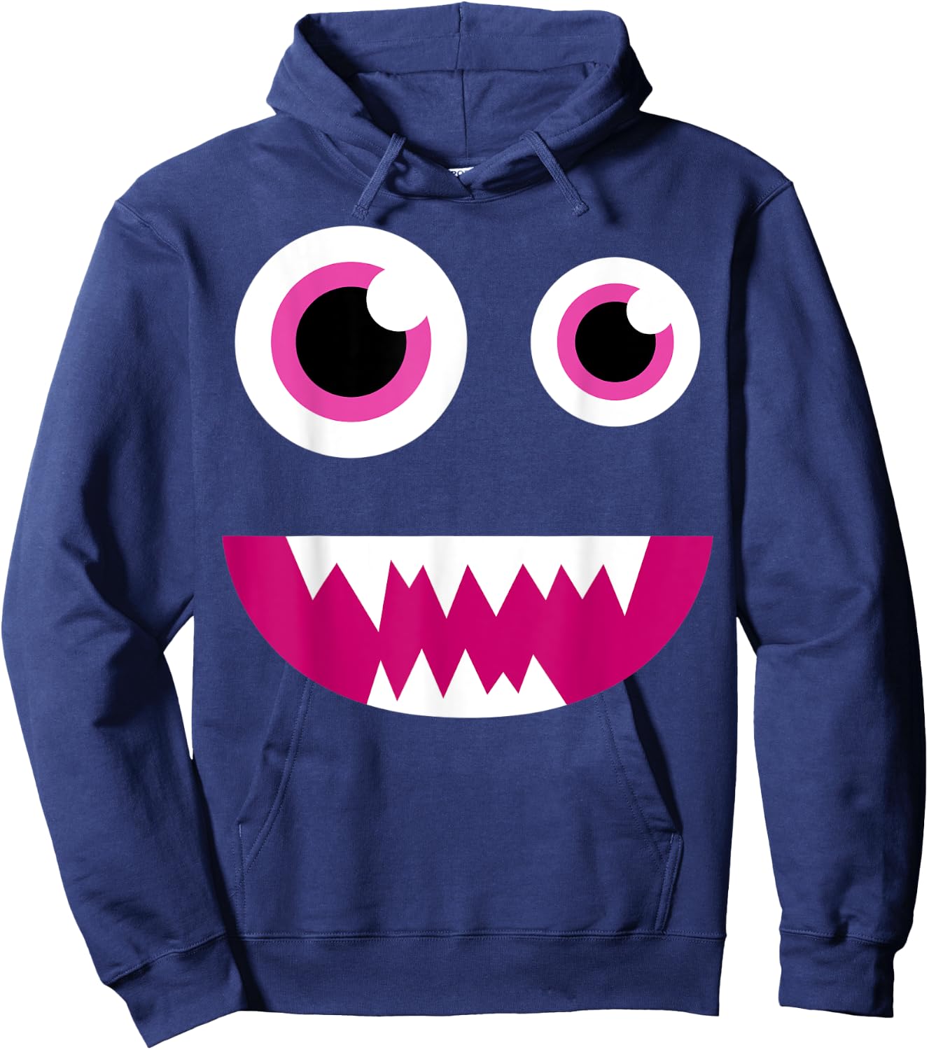 Cute Eye Monster Face Smile Funny Halloween Kids Man Women Hoodie - Hoodie | Navy