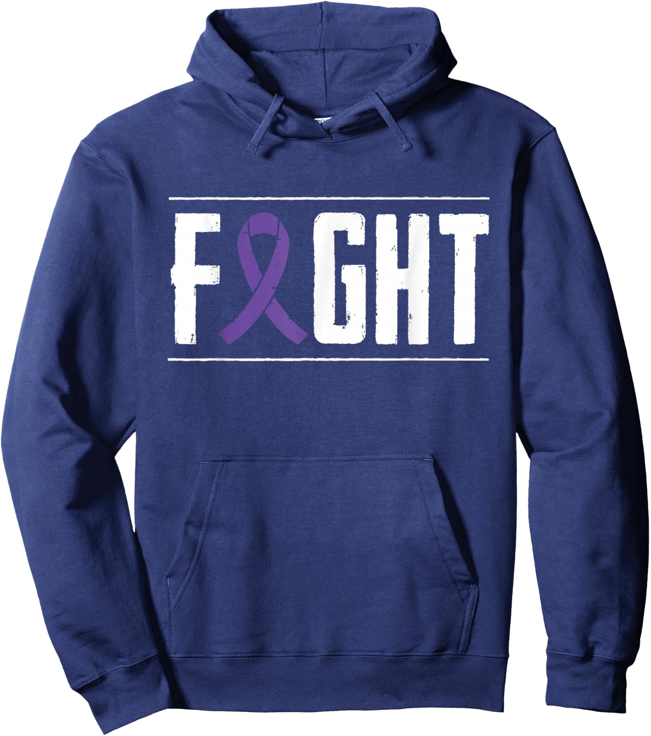 Pancreatic Cancer Fight Cancer Ribbon Hoodie - Hoodie | Navy