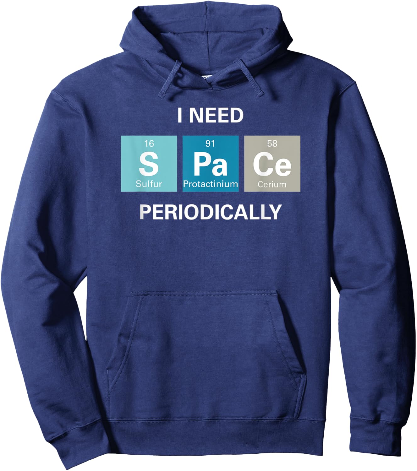 Funny Introvert Shirt Nerdy Periodic Table Science Gift Hoodie - Hoodie | Navy